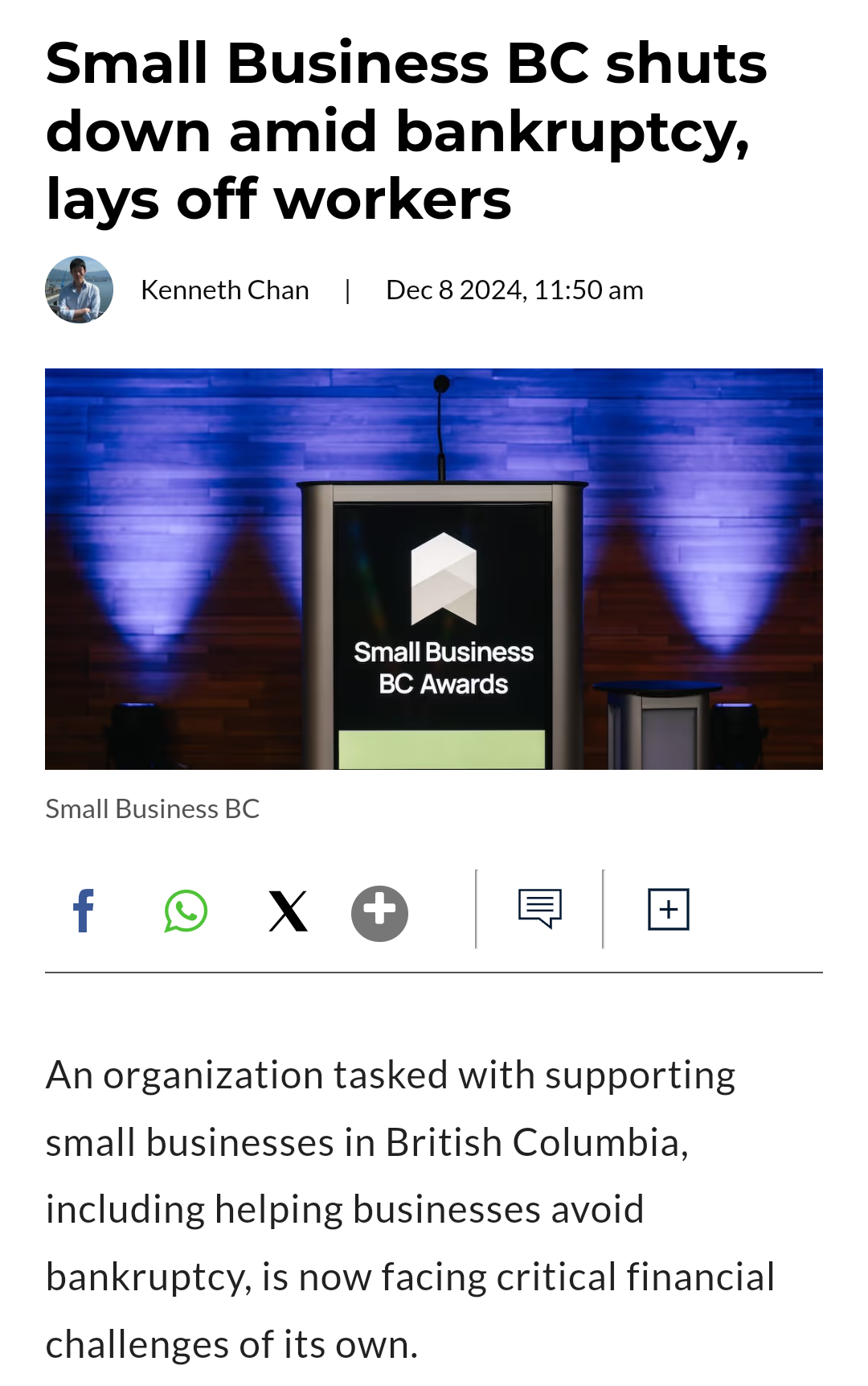 Imagine a World Where Small Businesses Get the Support They Need to Avoid Bankruptcy