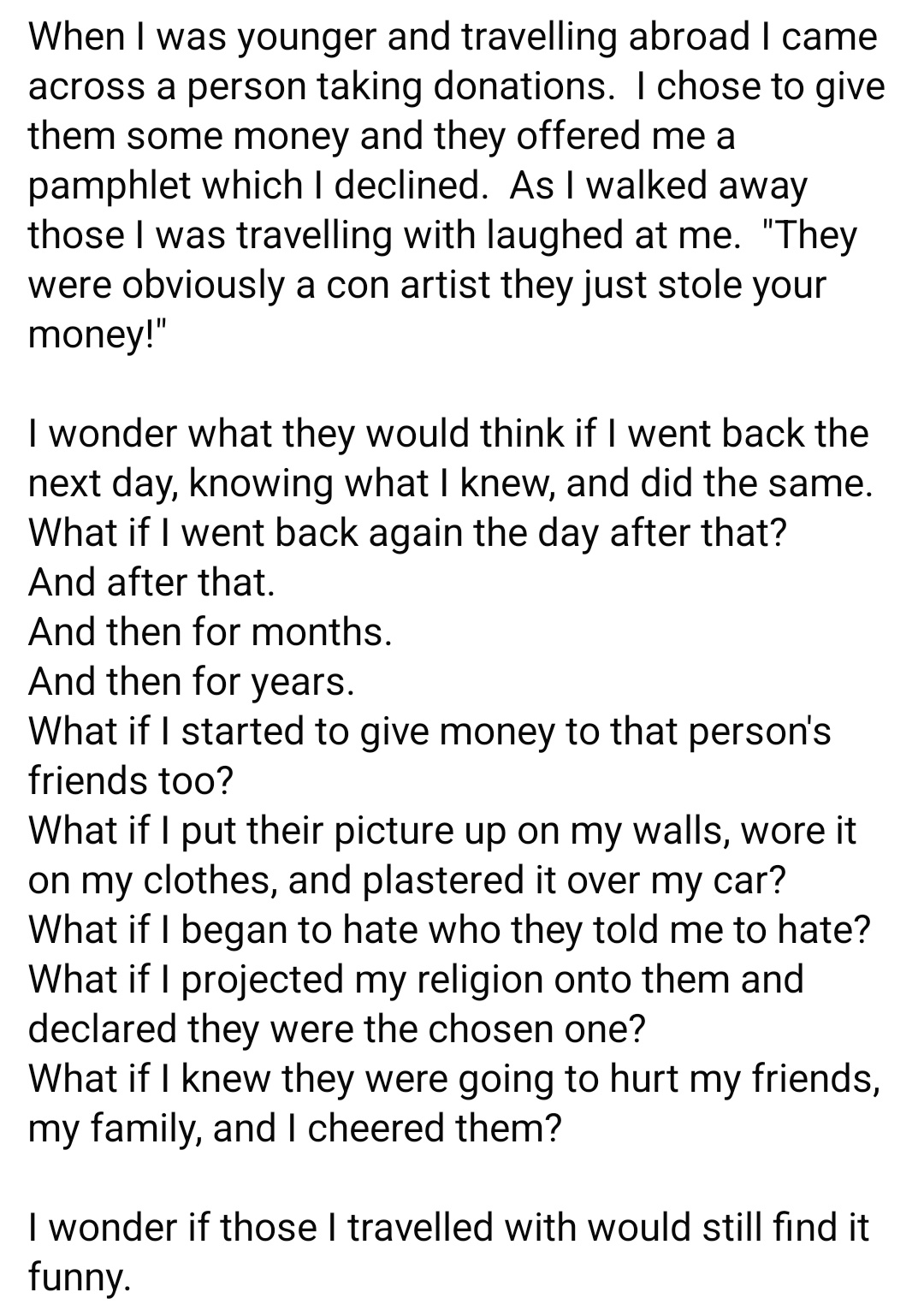 Just a little thought to ponder