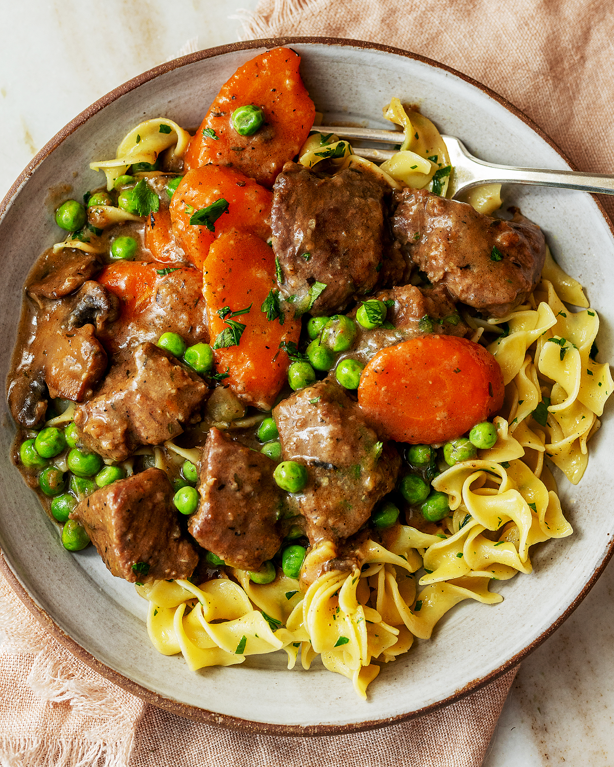 Delicious Beef Stew with Brown Butter Noodles Recipe!