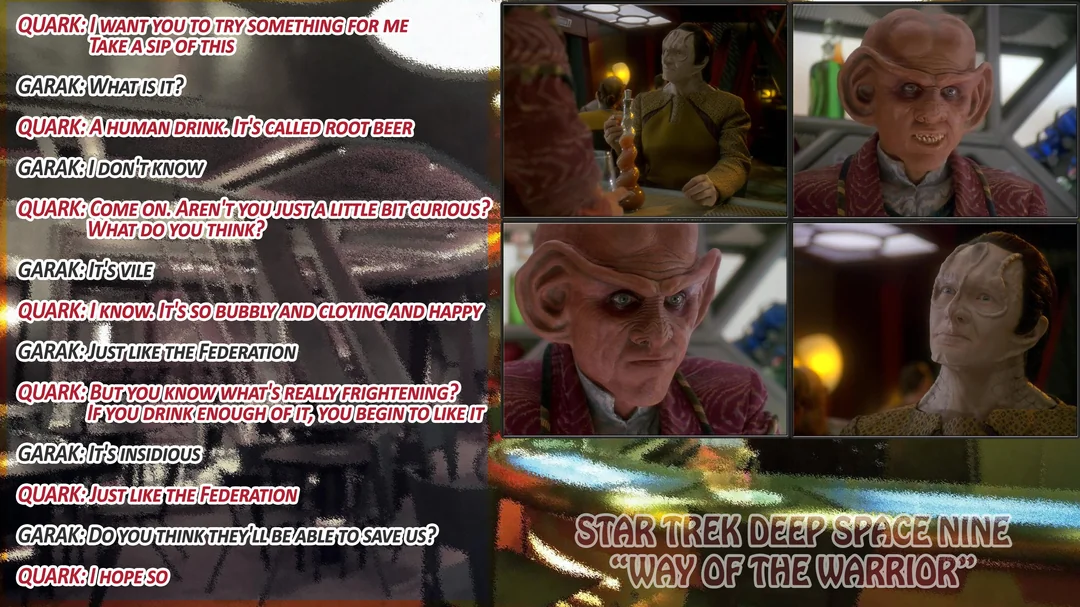 This is my all-time favorite Quark moment from Deep Space Nine.