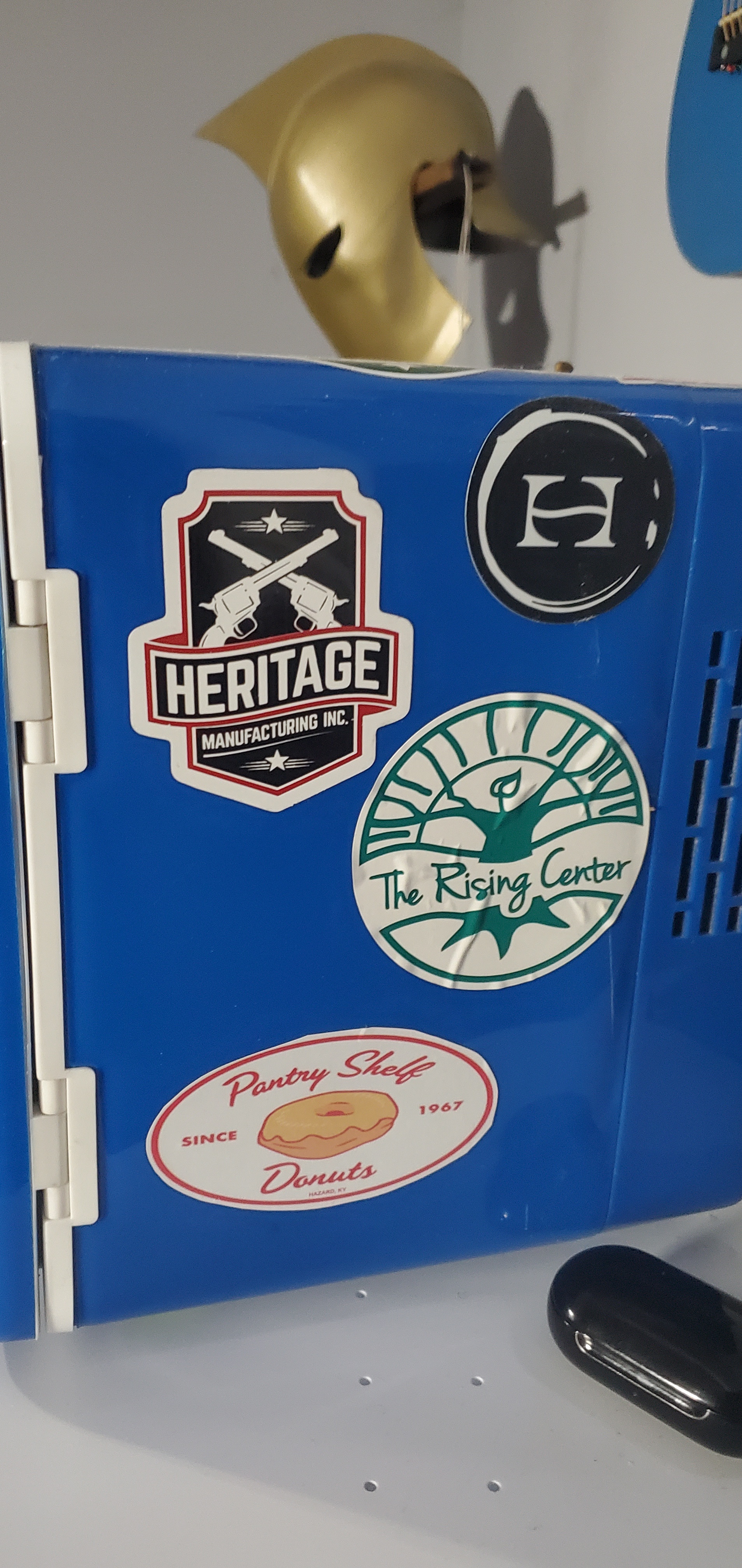 Every sticker I collect finds its home on my mini fridge!