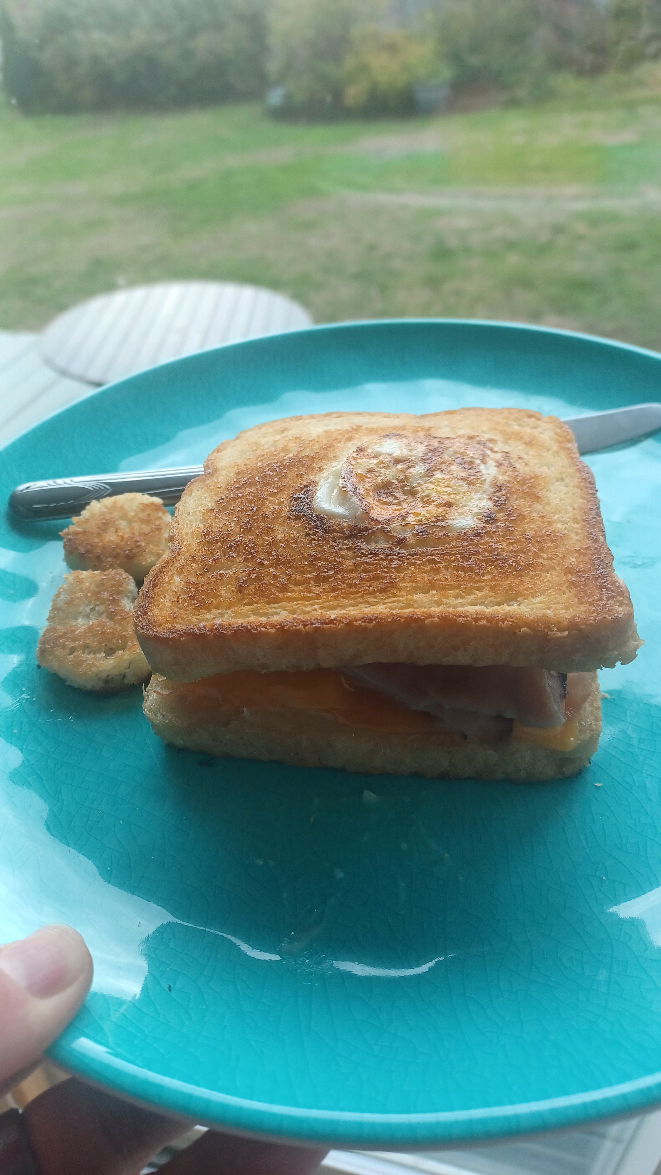 Cozy Breakfast Sammy Perfect for a Rainy Day