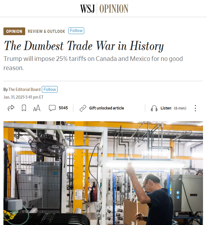 It took a solid 10 days to lose the Wall Street Journal.