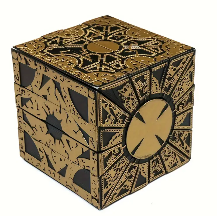 Discovered a mysterious puzzle box at a garage sale—still trying to unlock its secrets! Any guesses on what's inside? Maybe winning lottery numbers?
