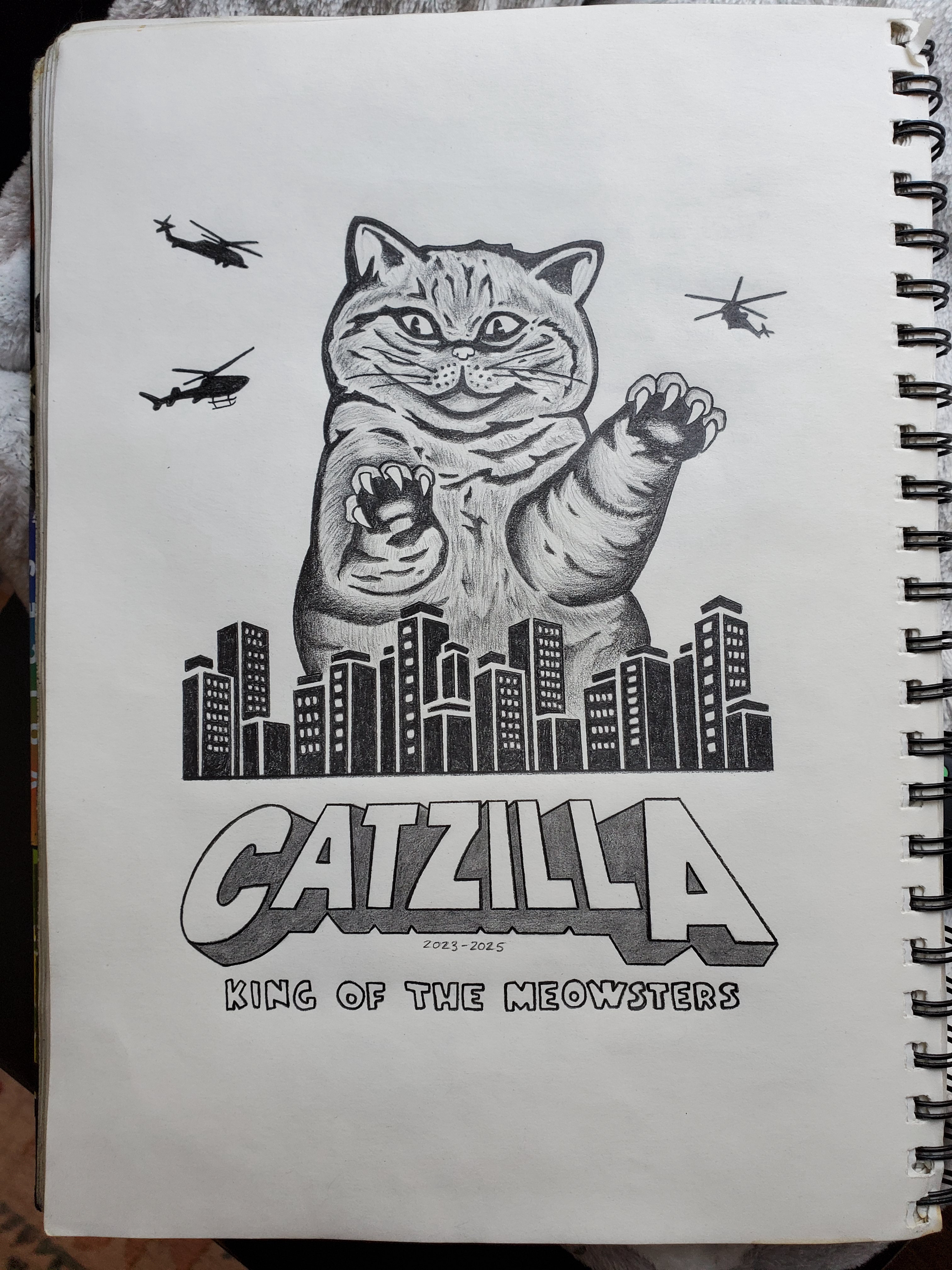 Epic Catzilla Artwork: A Feline Monster Unleashed