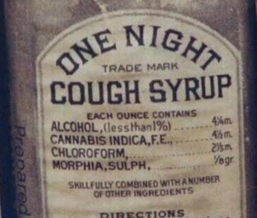 What 1880s Cough Syrup Would Look Like Today...