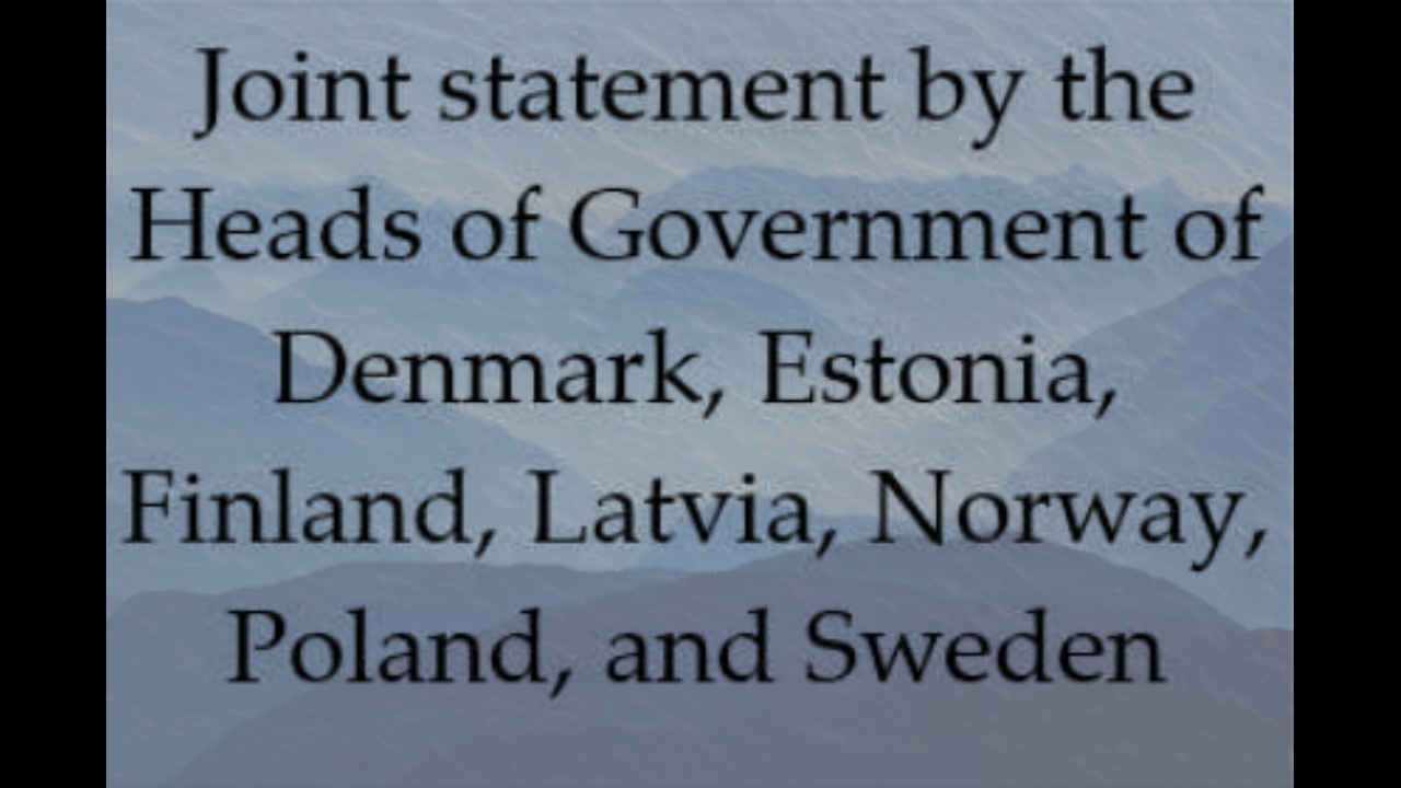 An important agreement among the Nordic-Baltic leaders and Poland: