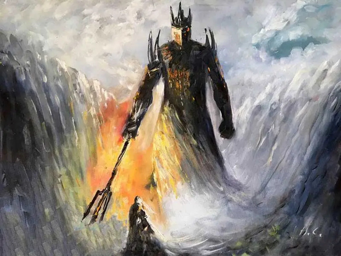 Fingolfin vs Morgoth: An Oil Painting by Yours Truly