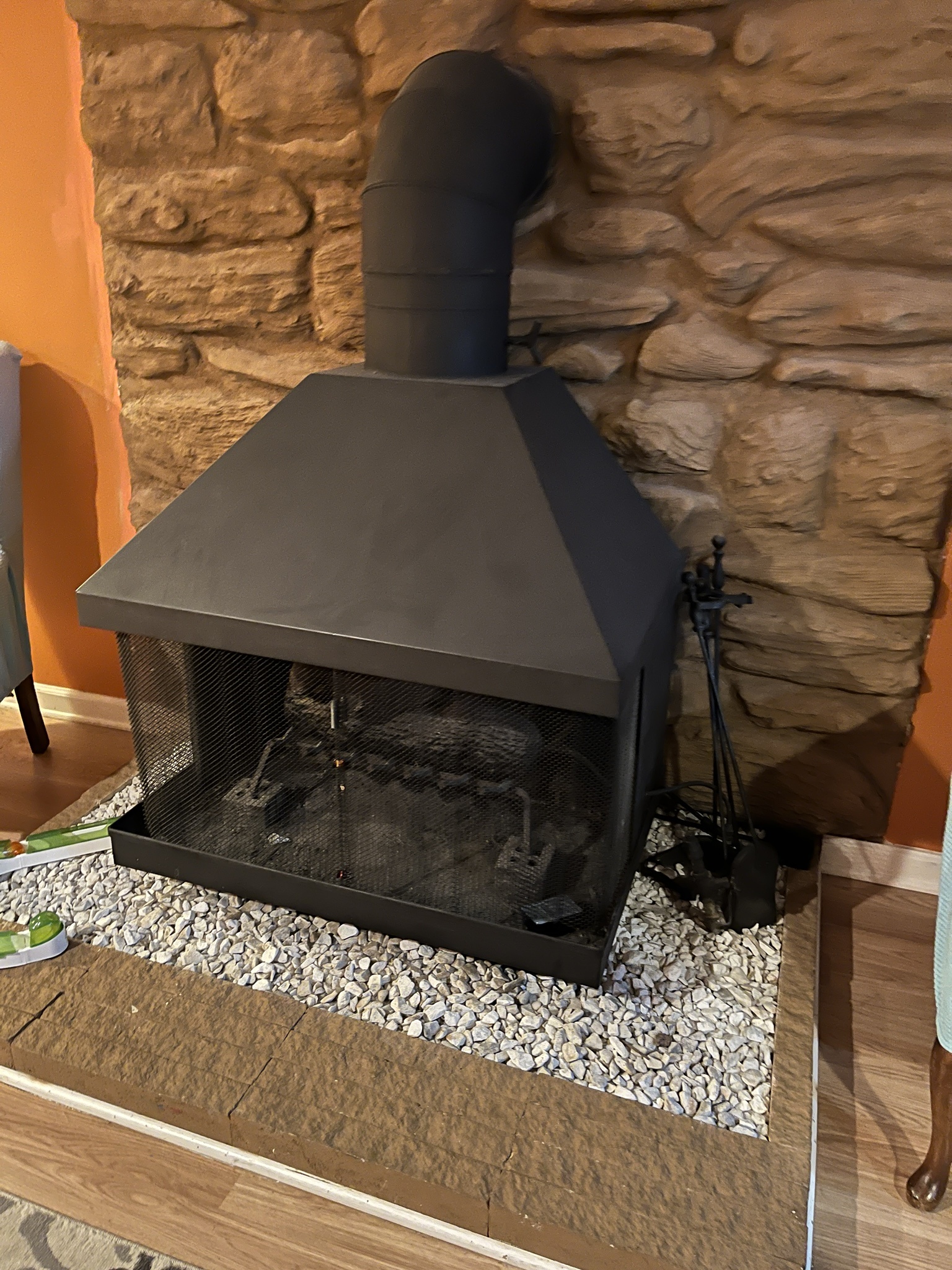 Cozy vibes by the fireplace