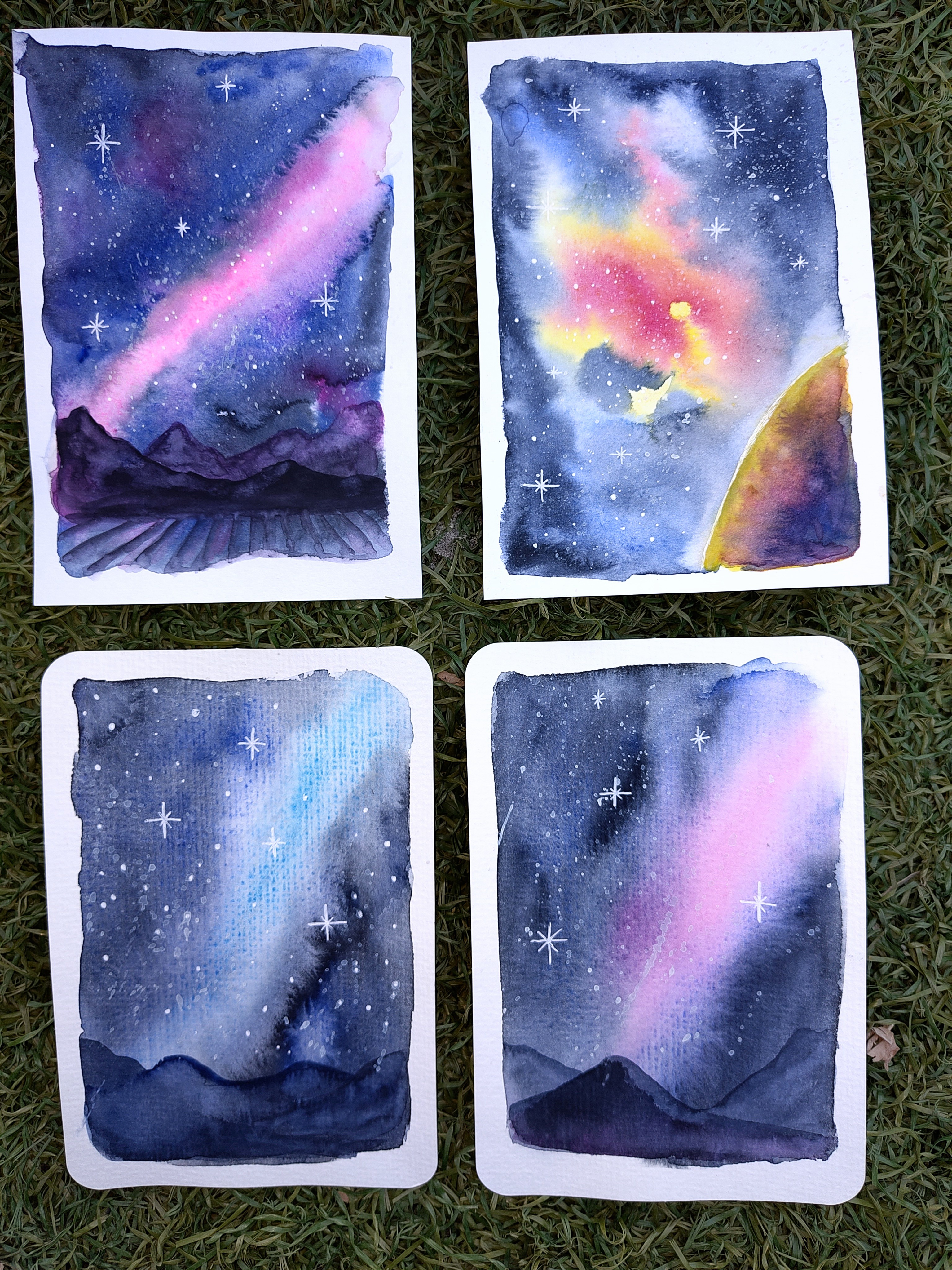 Exploring the Cosmos Through Space-Themed Watercolors