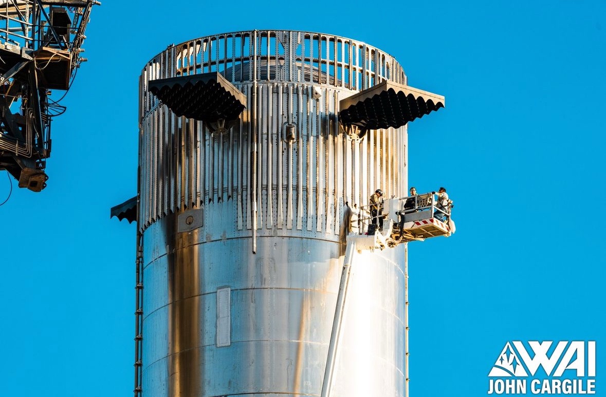 Behind the Scenes with Workers on a SpaceX Booster
