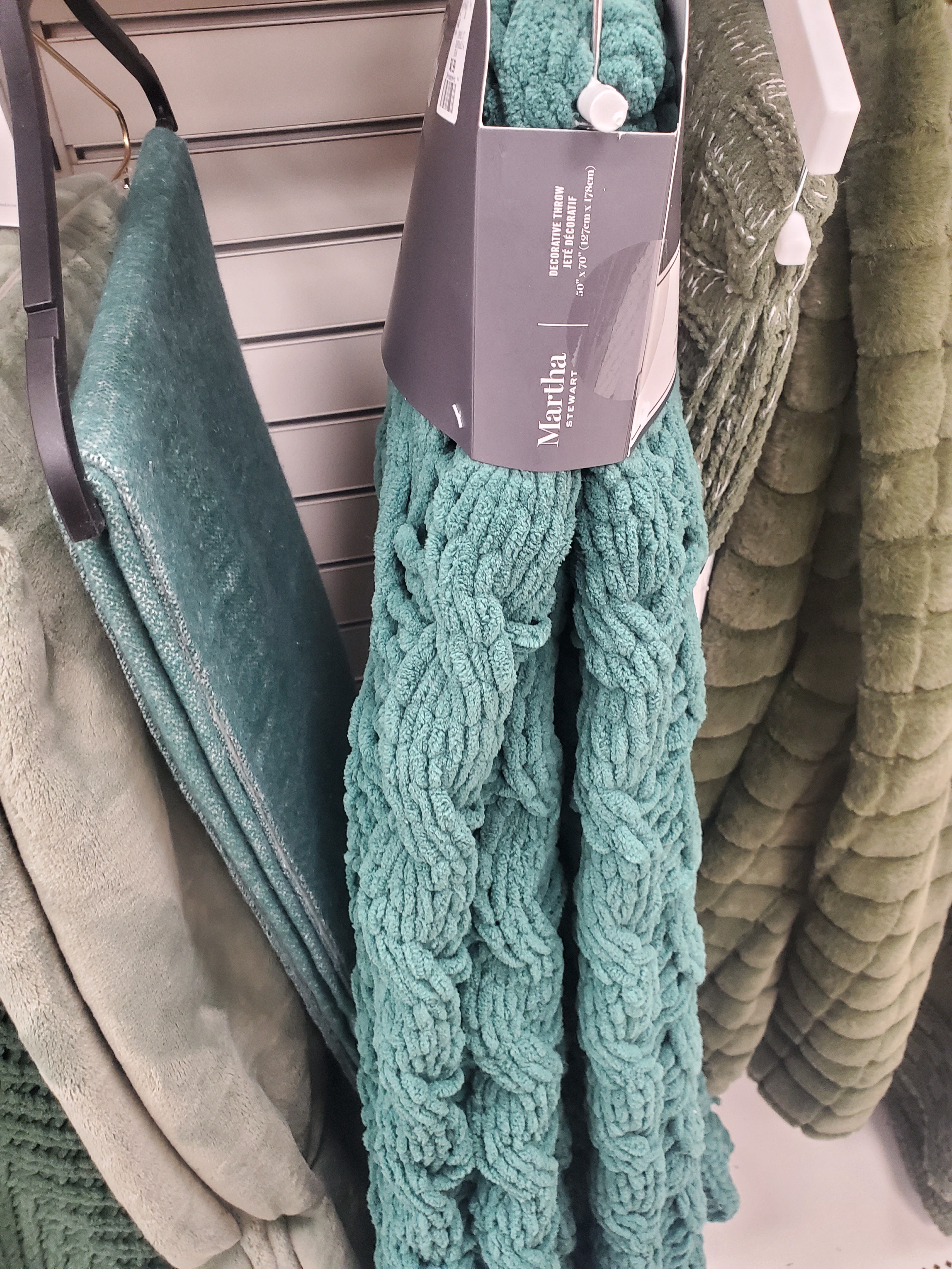 Cozy Up with Martha Stewart's Forest Green Decorative Throw Blanket