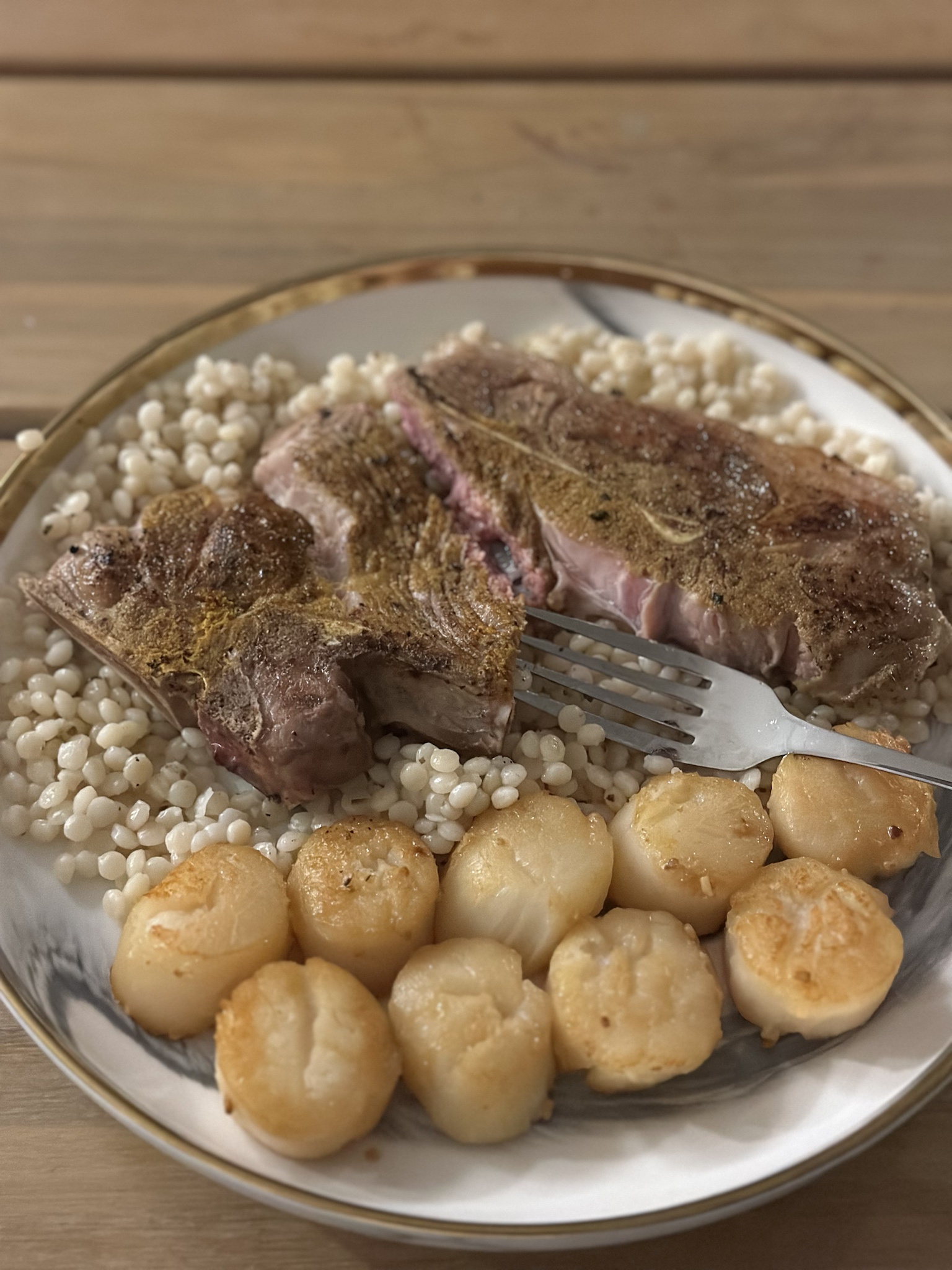 Delicious Lamb Scallops with Couscous Delight