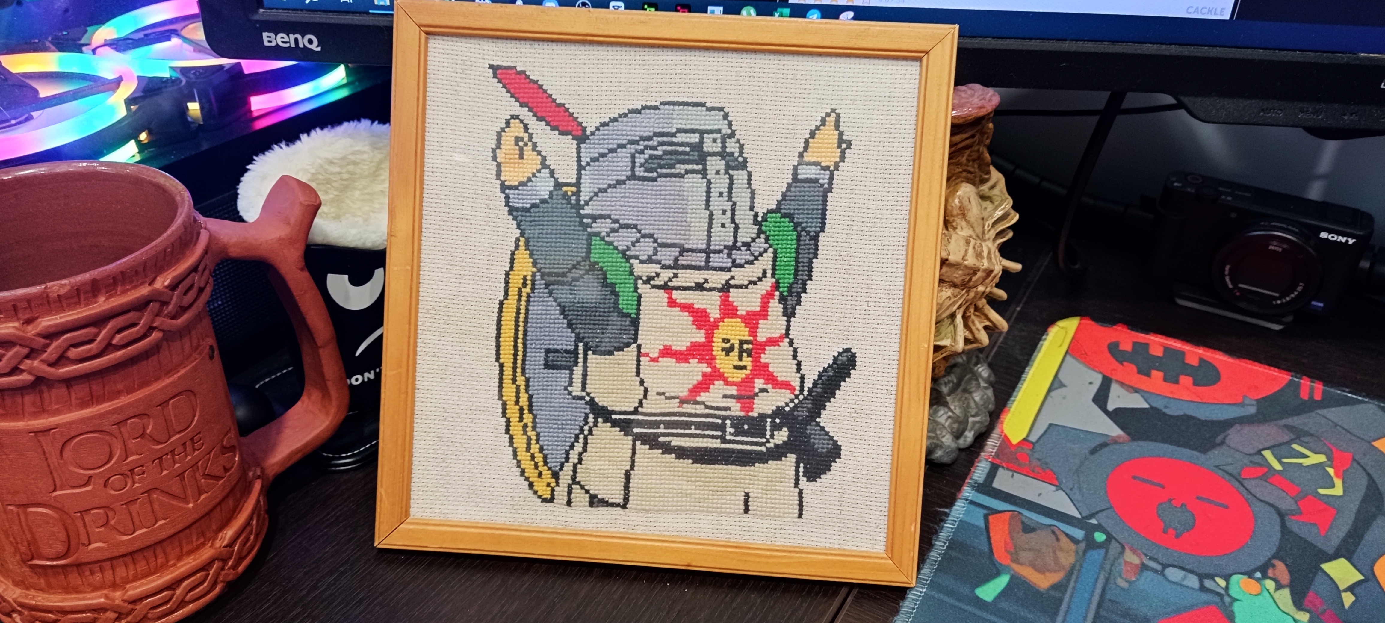 When I Completed My DS, My Wife Gifted Me This Lovely Embroidery – Love Her!