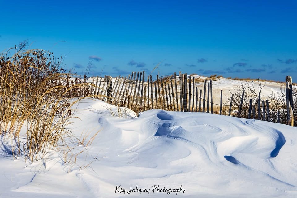 A Magical Sight: Snow Falling on the Beach