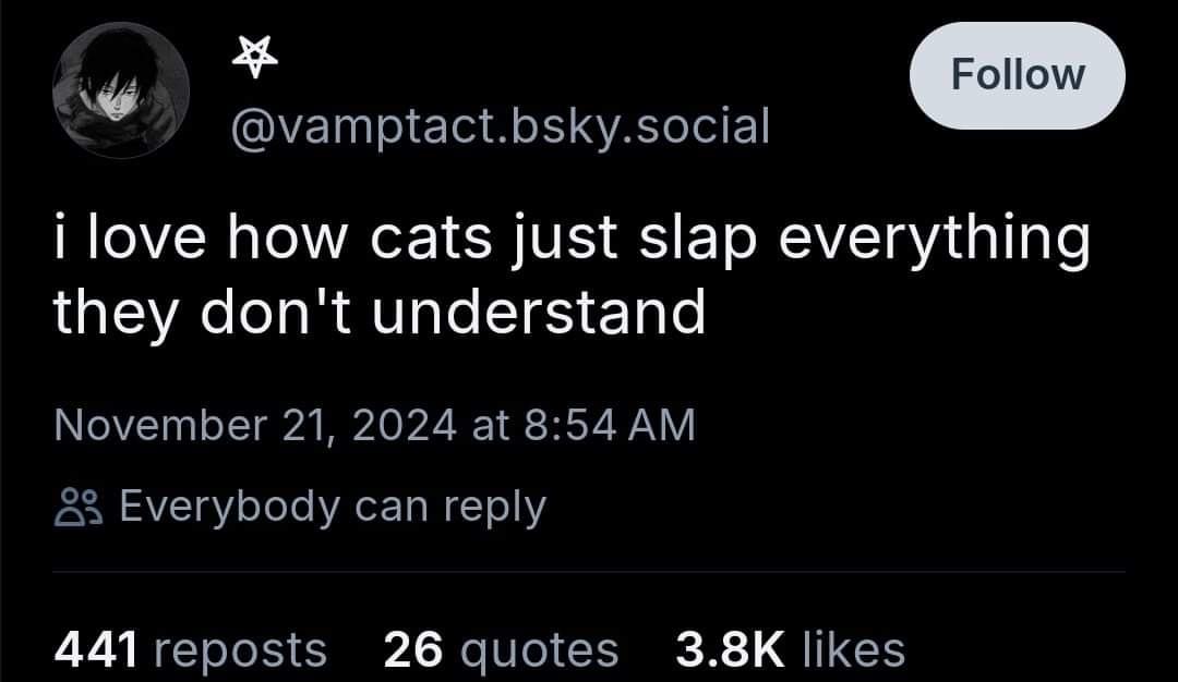 The sound of a playful slap!