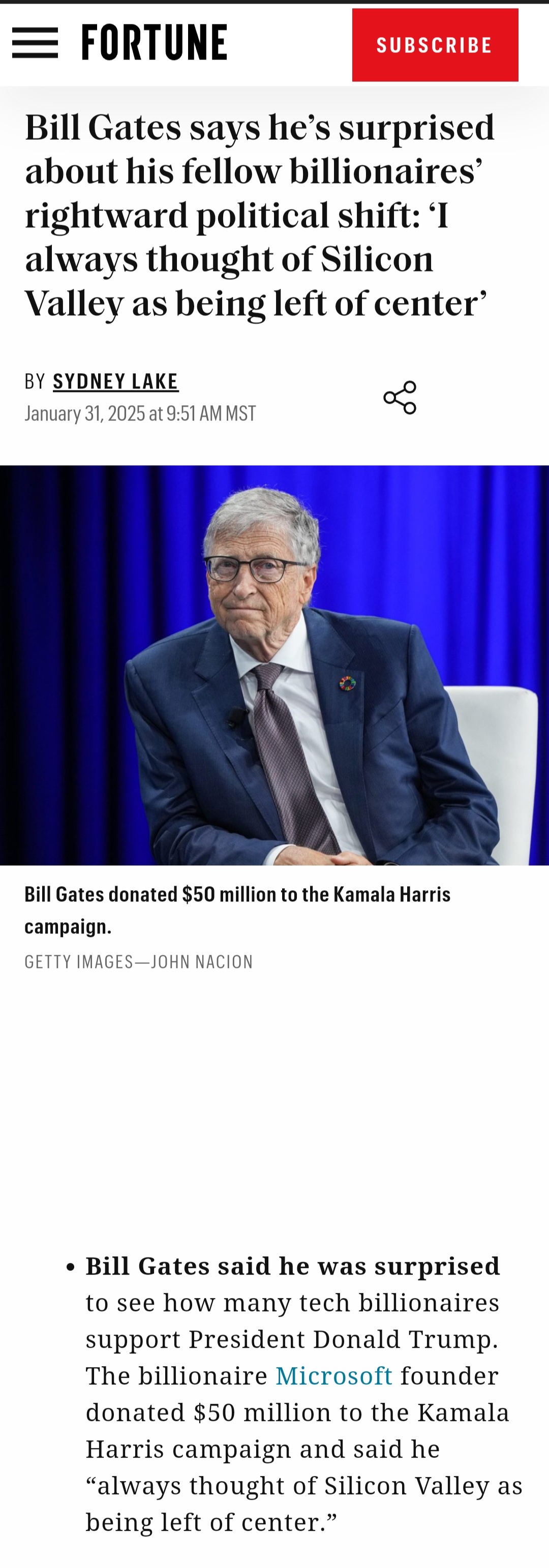 Perhaps a $500 million donation would have made a difference.