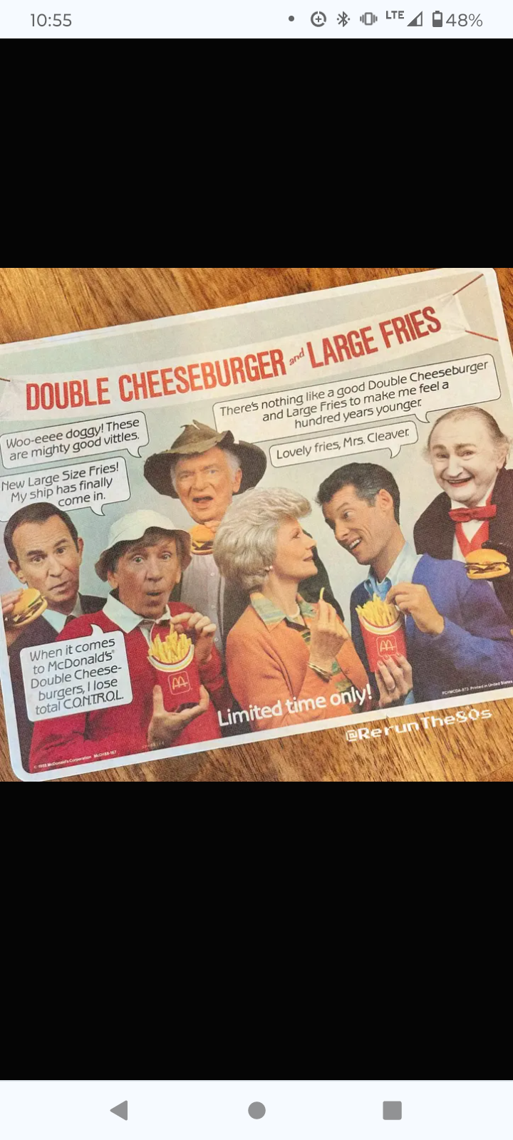 Nostalgic fast food tray paper from yesteryears