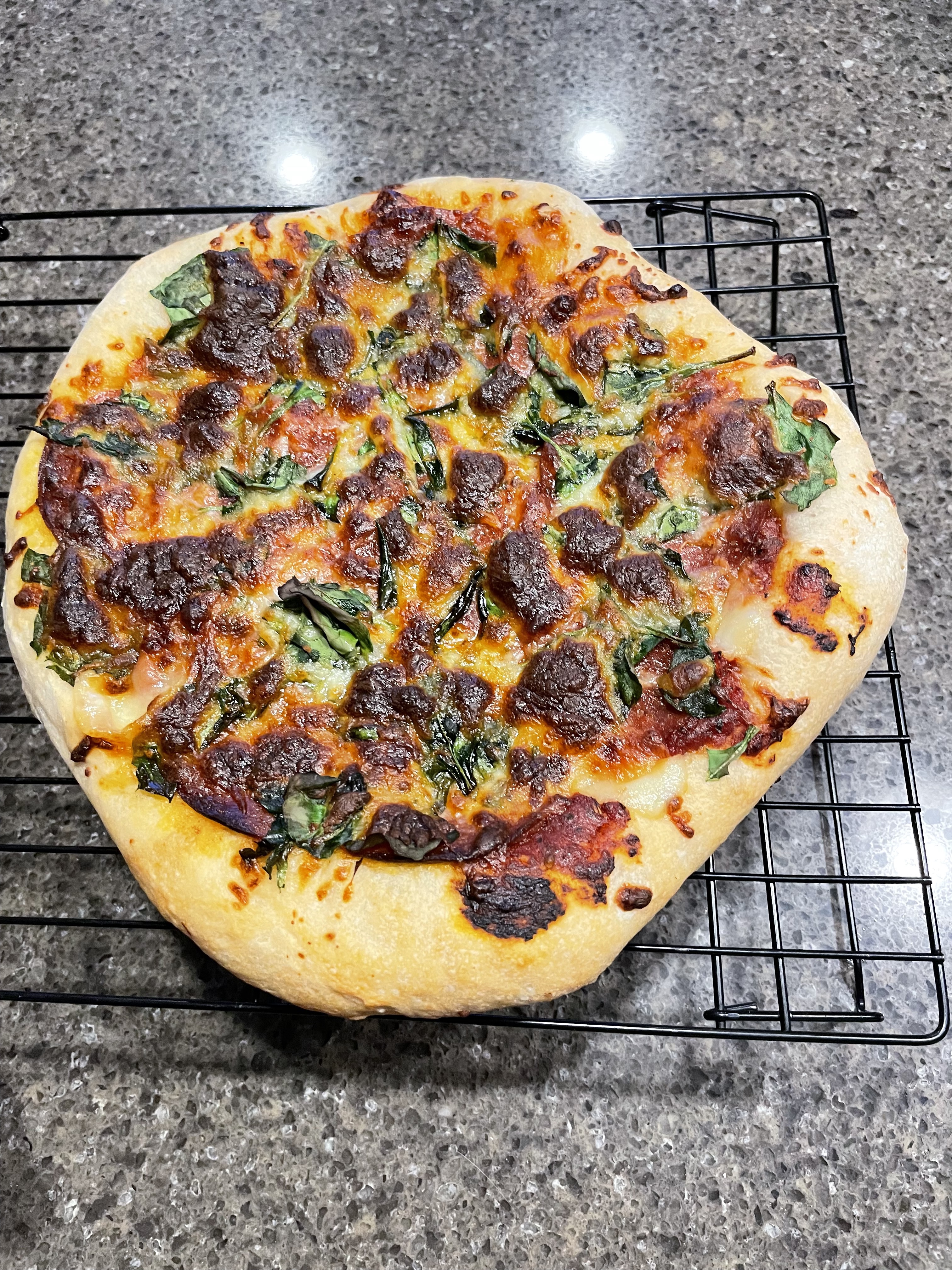 Sourdough pizza with a stuffed crust – a delicious twist!