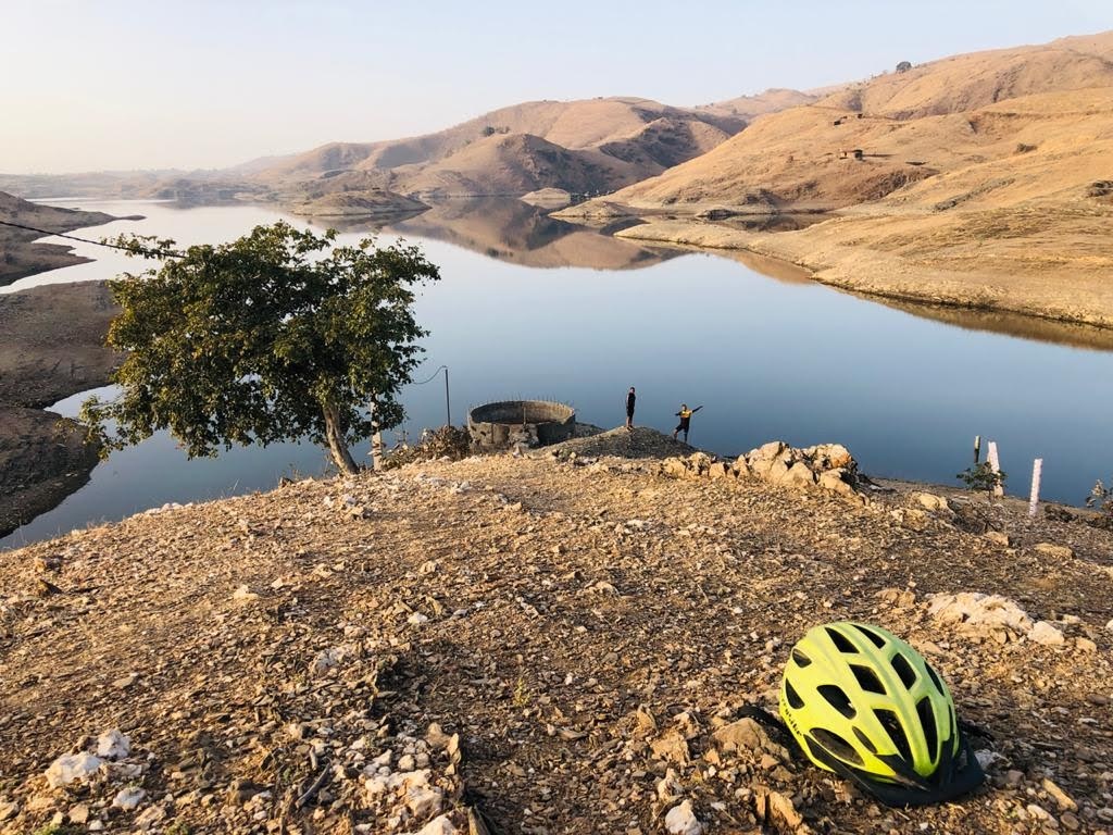 Breathtaking Alsigarh Lake in the Aravali Hills of India.