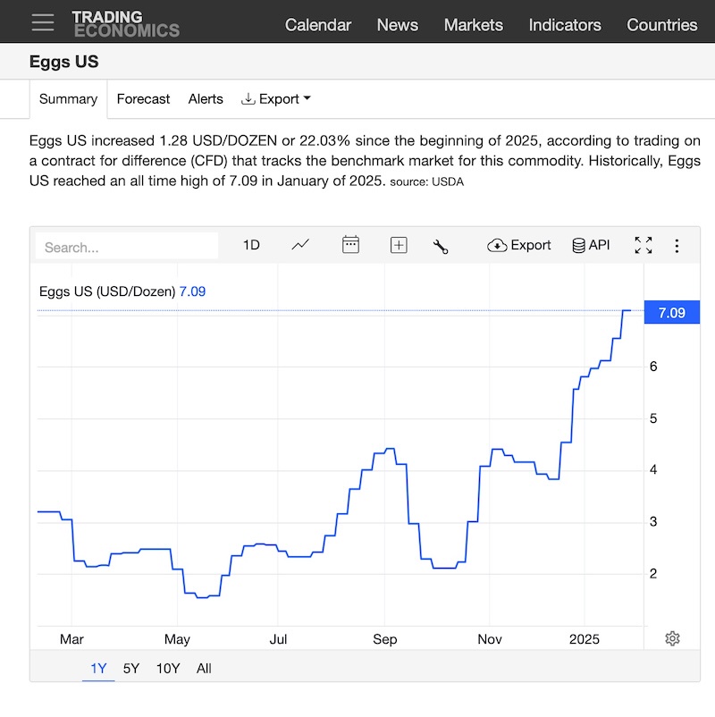 Egg Prices Soar: A Historic High of $7.08 in January 2025