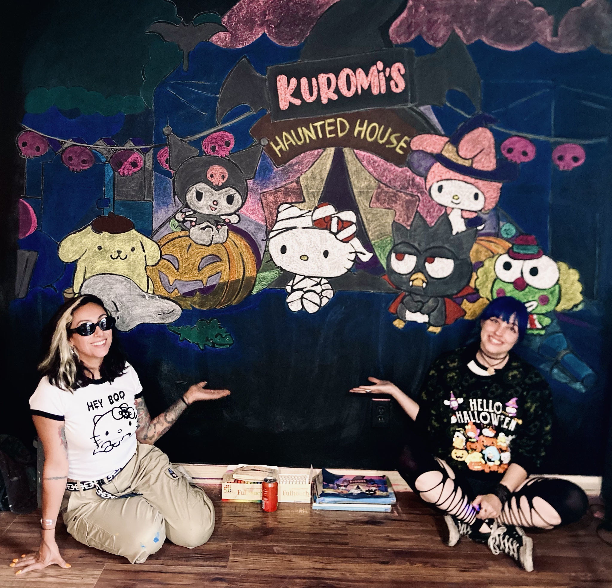 Happy Halloween! Check Out My Sanrio Chalk Art!