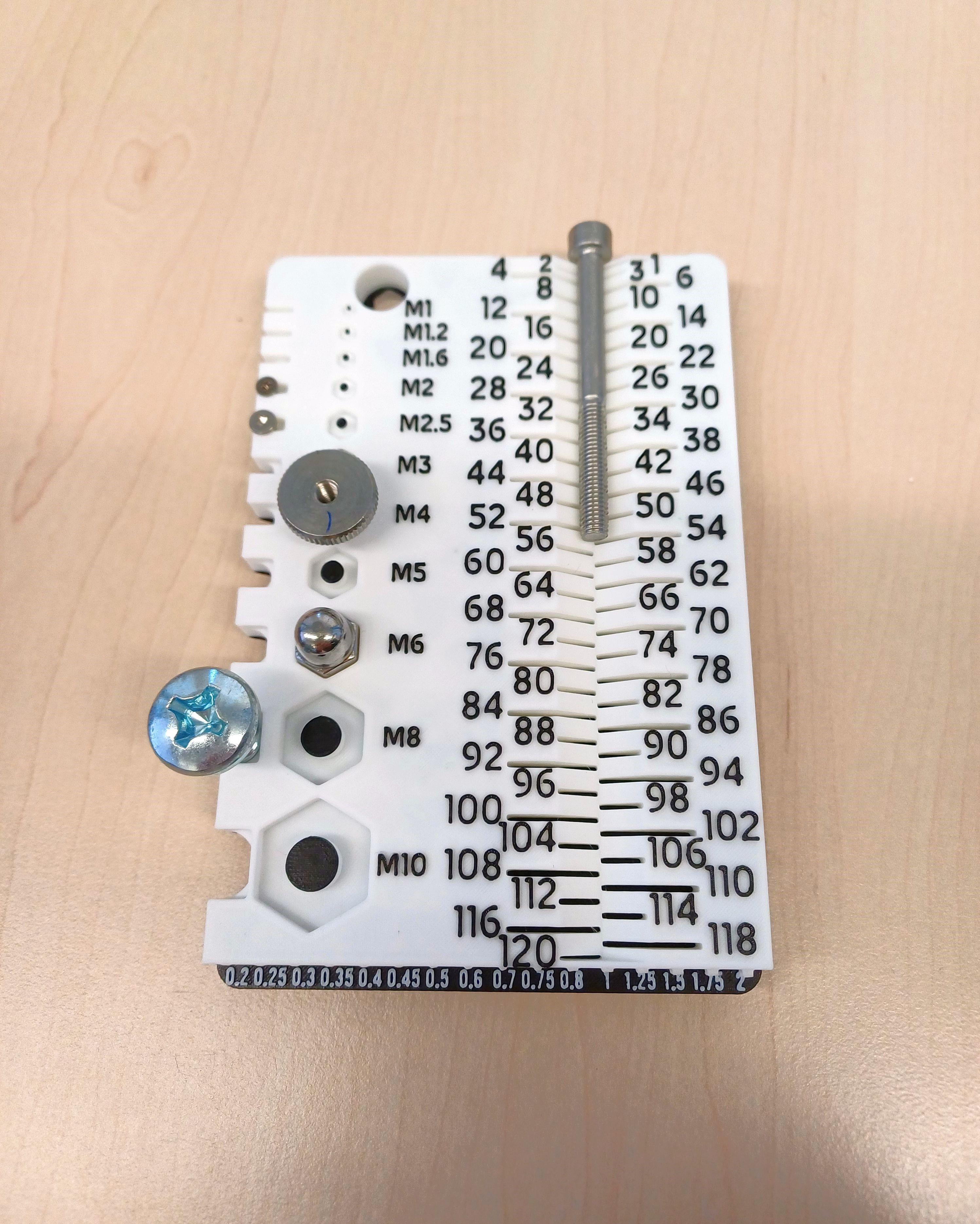 Innovative 3D Printed Gauge for Precision Screws, Bolts, and Nuts from M1 to M10
