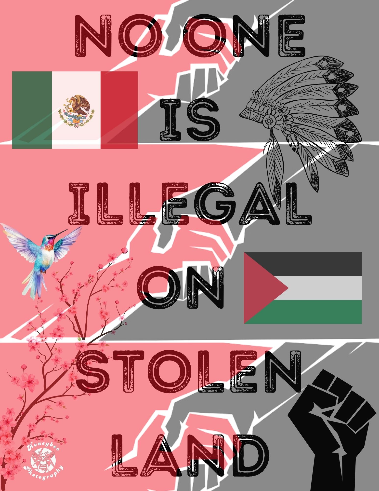 No One is Illegal on Stolen Land: Free Digi Print