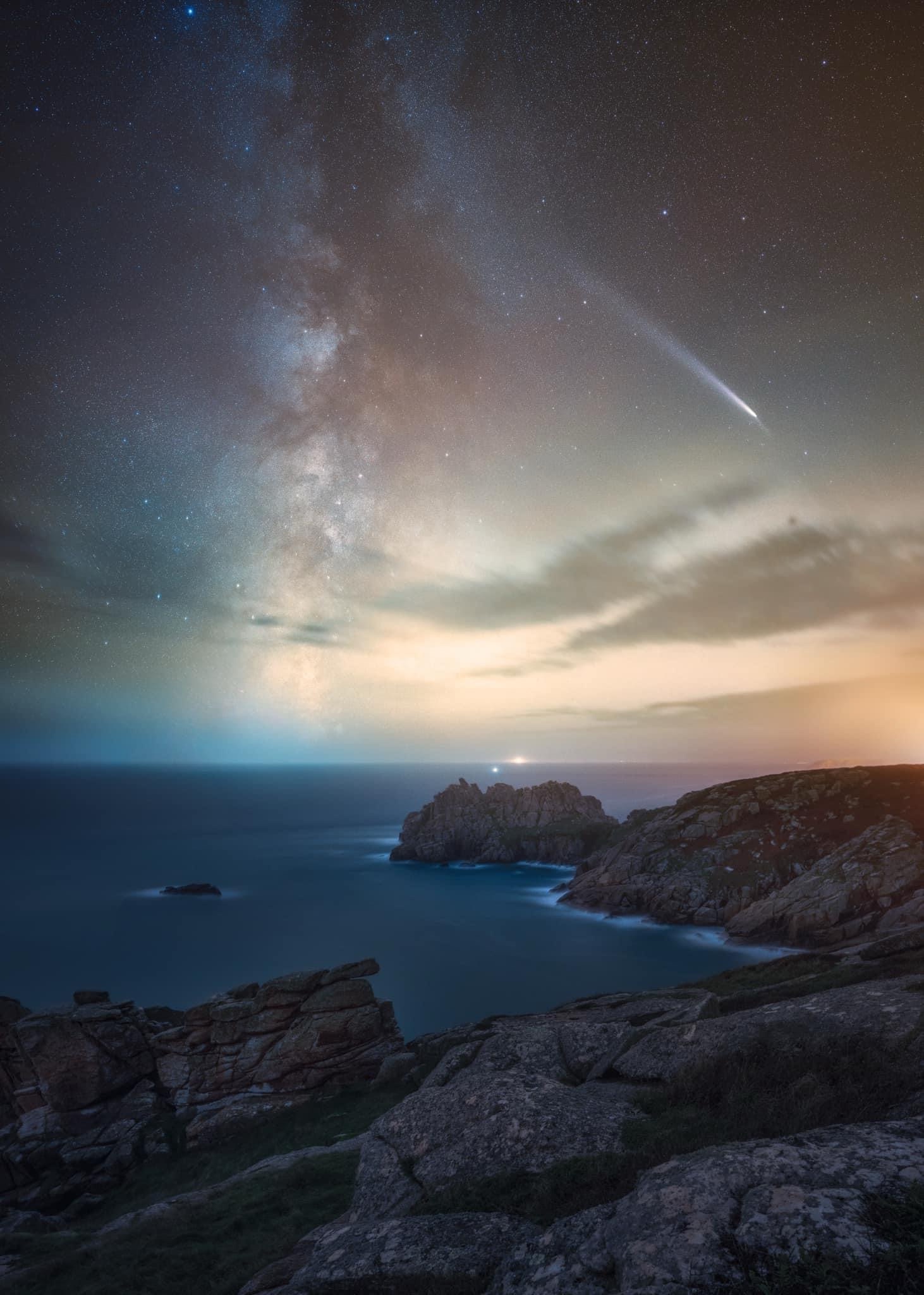 A Cosmic Encounter: Milky Way Meets Comet
