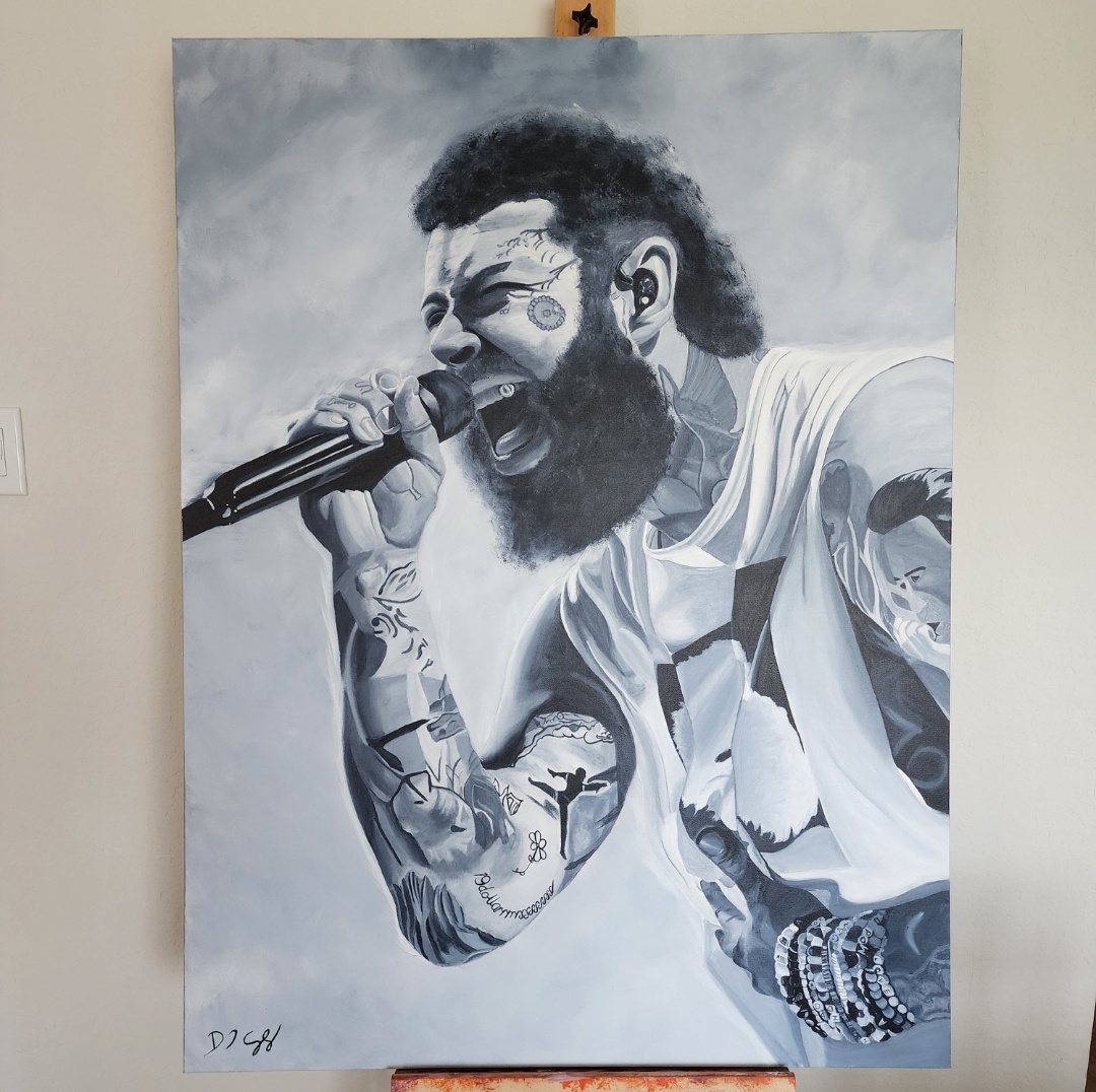 A stunning painting inspired by Post Malone