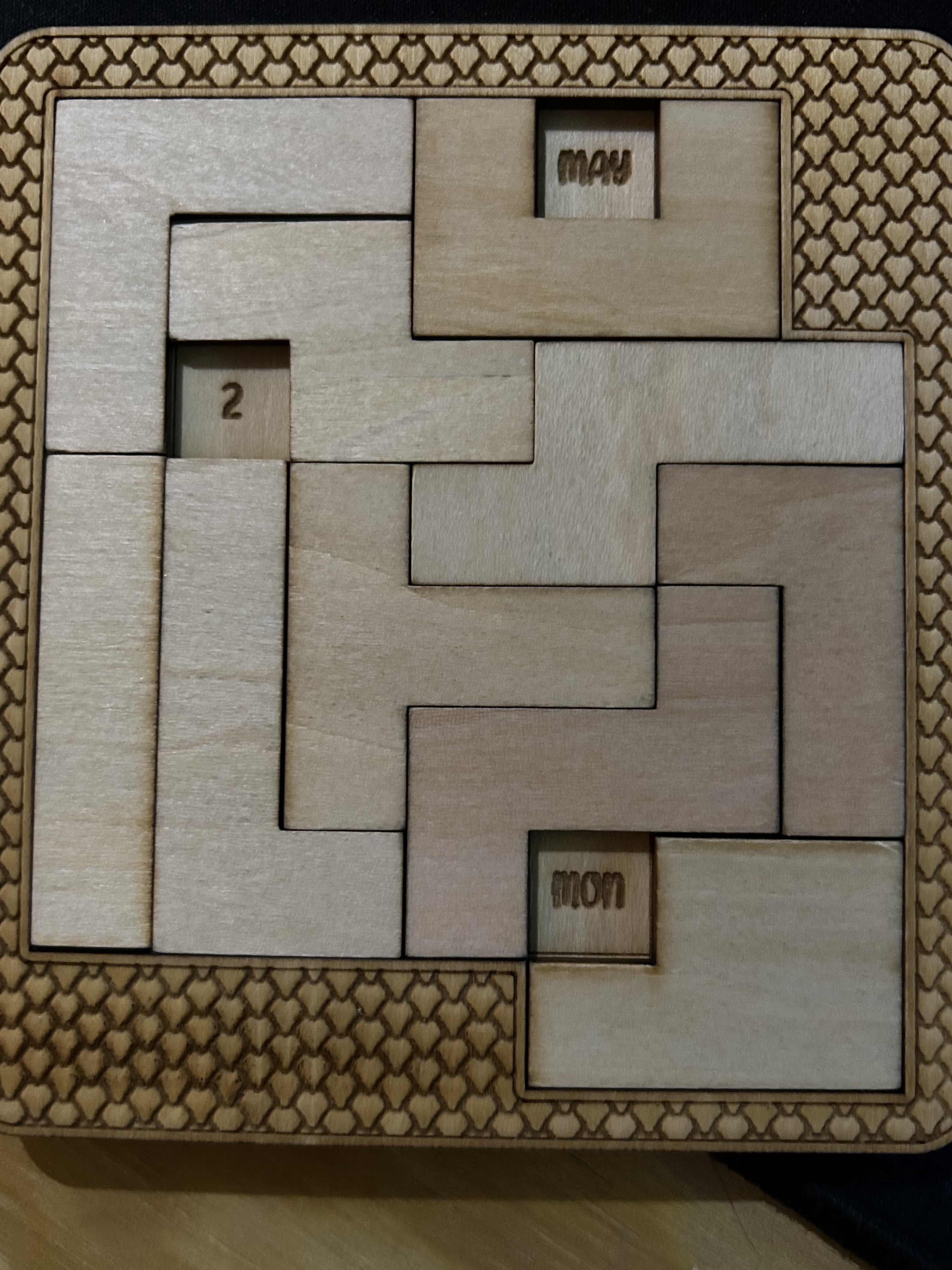 Laser-Cut Puzzle Solutions: May 2nd to May 8th