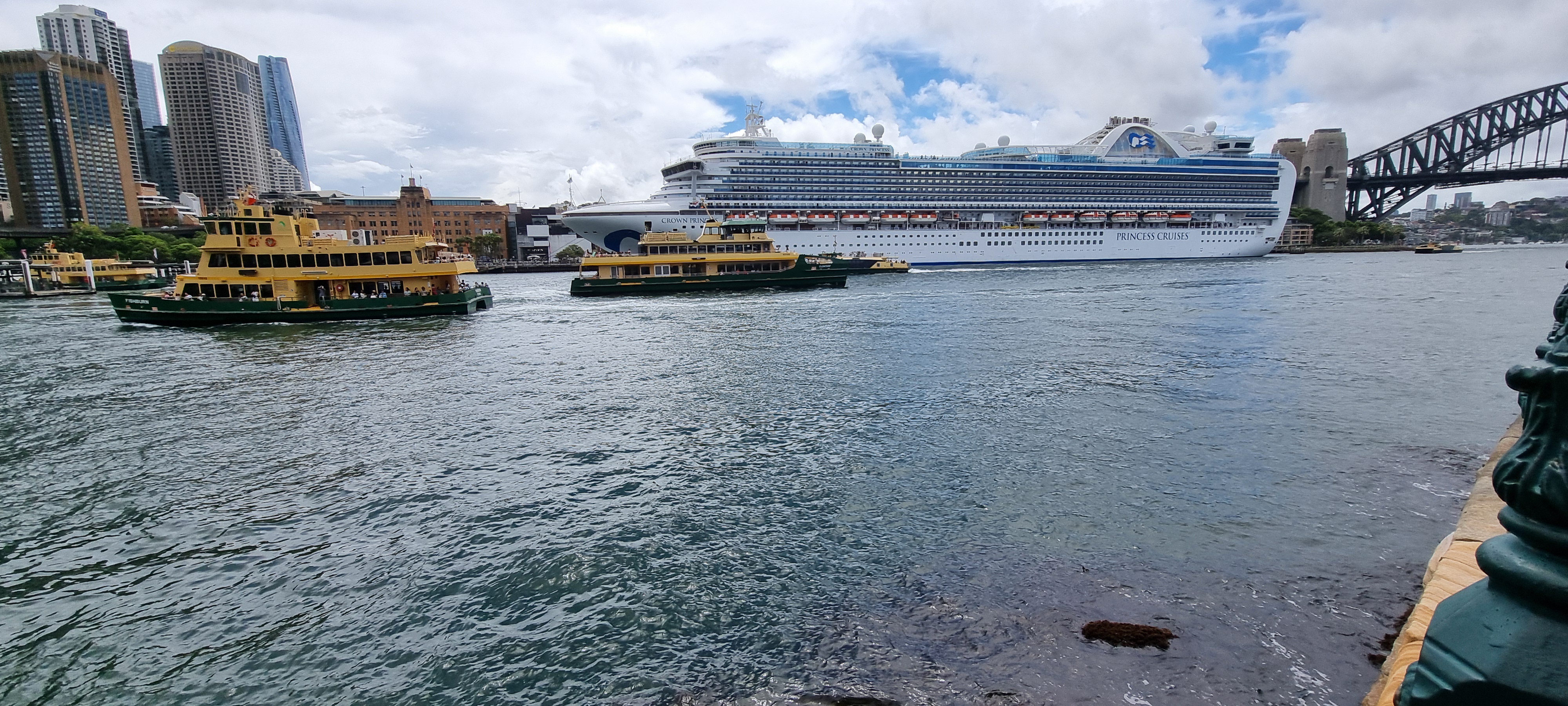 A stunning Princess Cruise liner gracing Sydney's harbor.