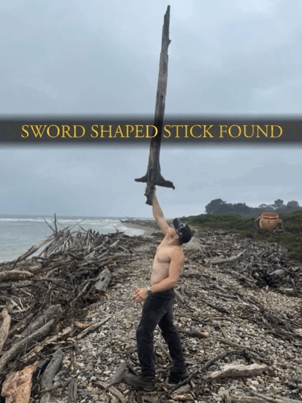 Look what I found! This stick is totally awesome, right guys?