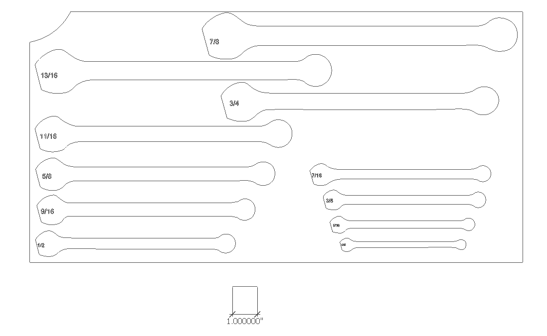 Blueprints for laser cutting foam layouts