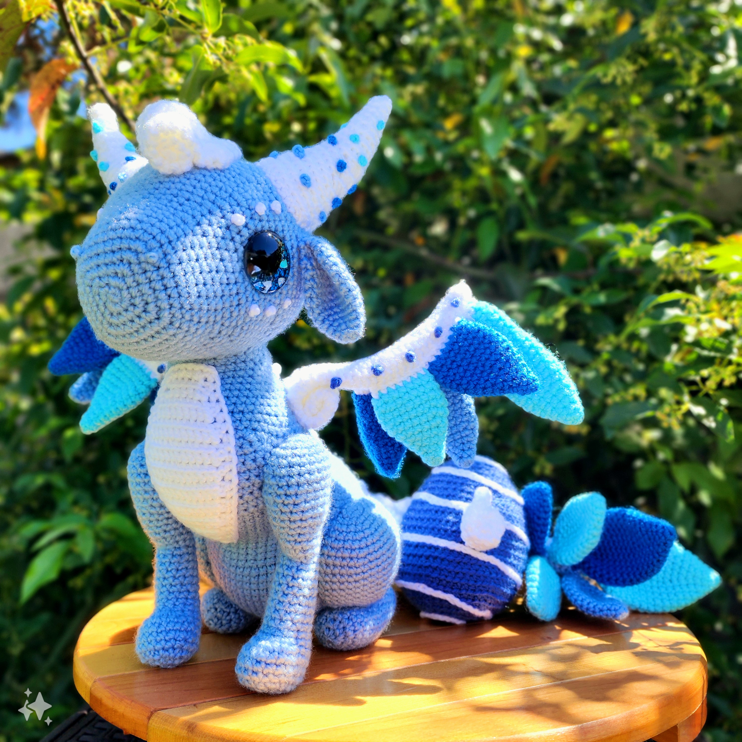 I crafted an air dragon with my crochet skills!
