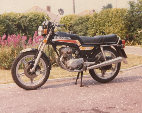 Throwback to my first ride: a 1981 Honda 125T motorcycle