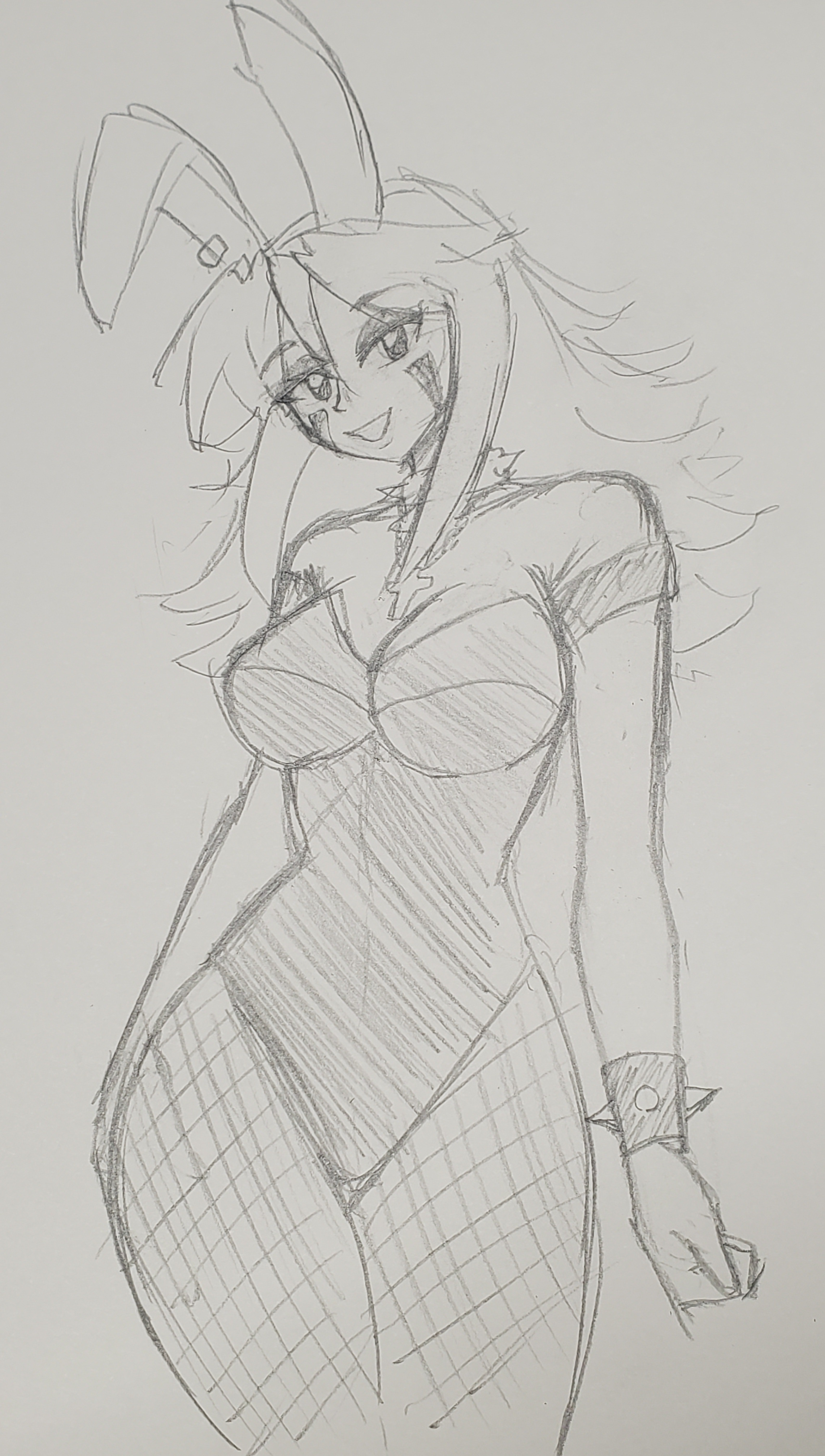 Check Out My 'Goth Bunny Girl' Original Character Sketch!