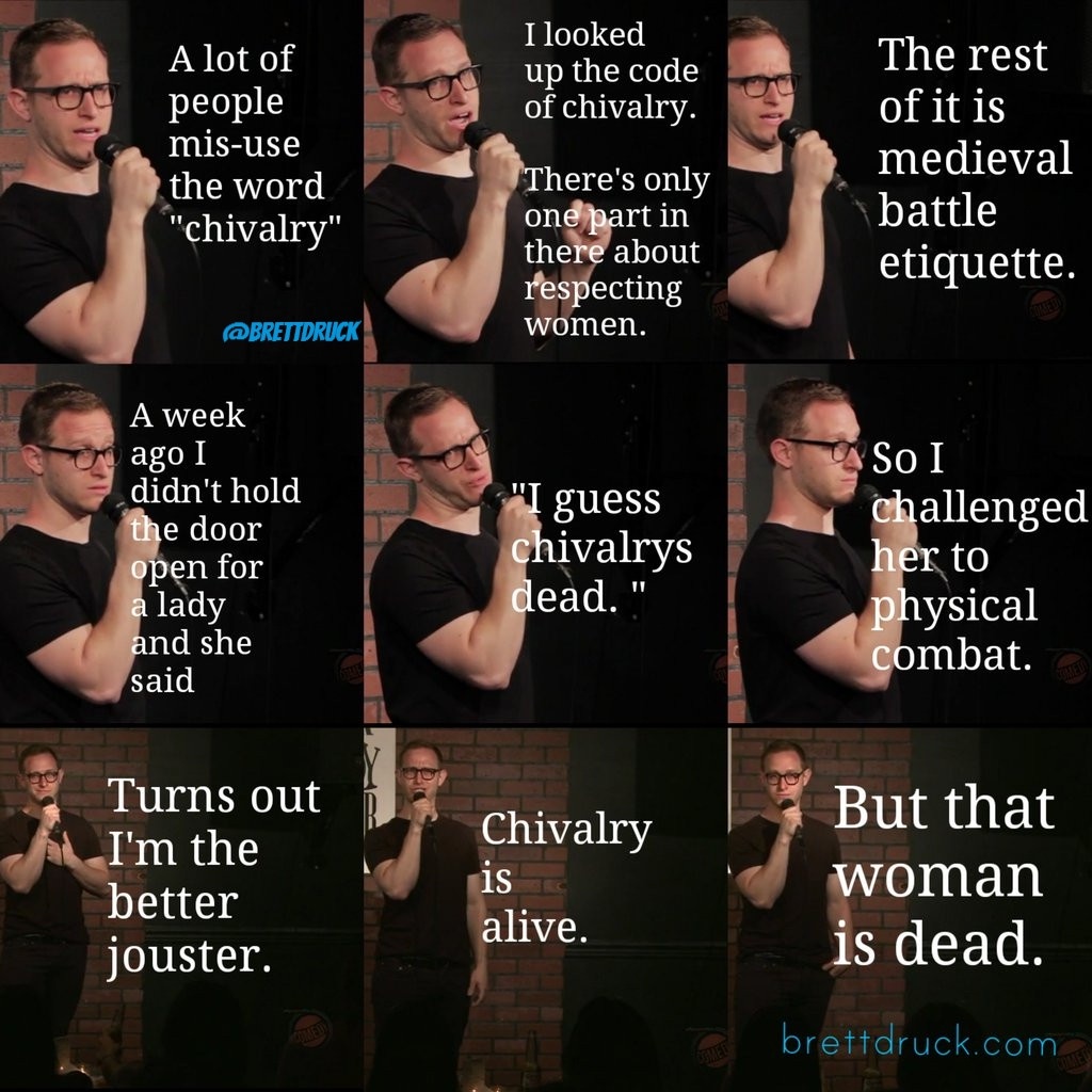 And they claim chivalry is a thing of the past!