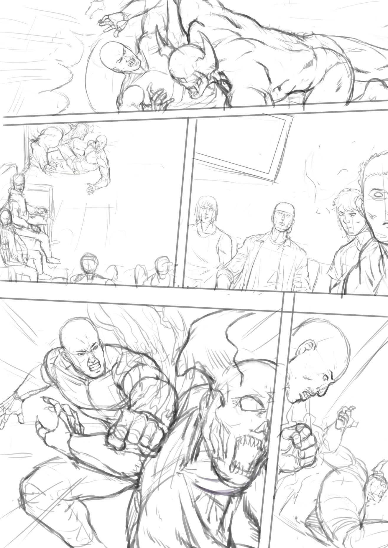 A Glimpse of GODHAND: Panels in Pencil and Ink