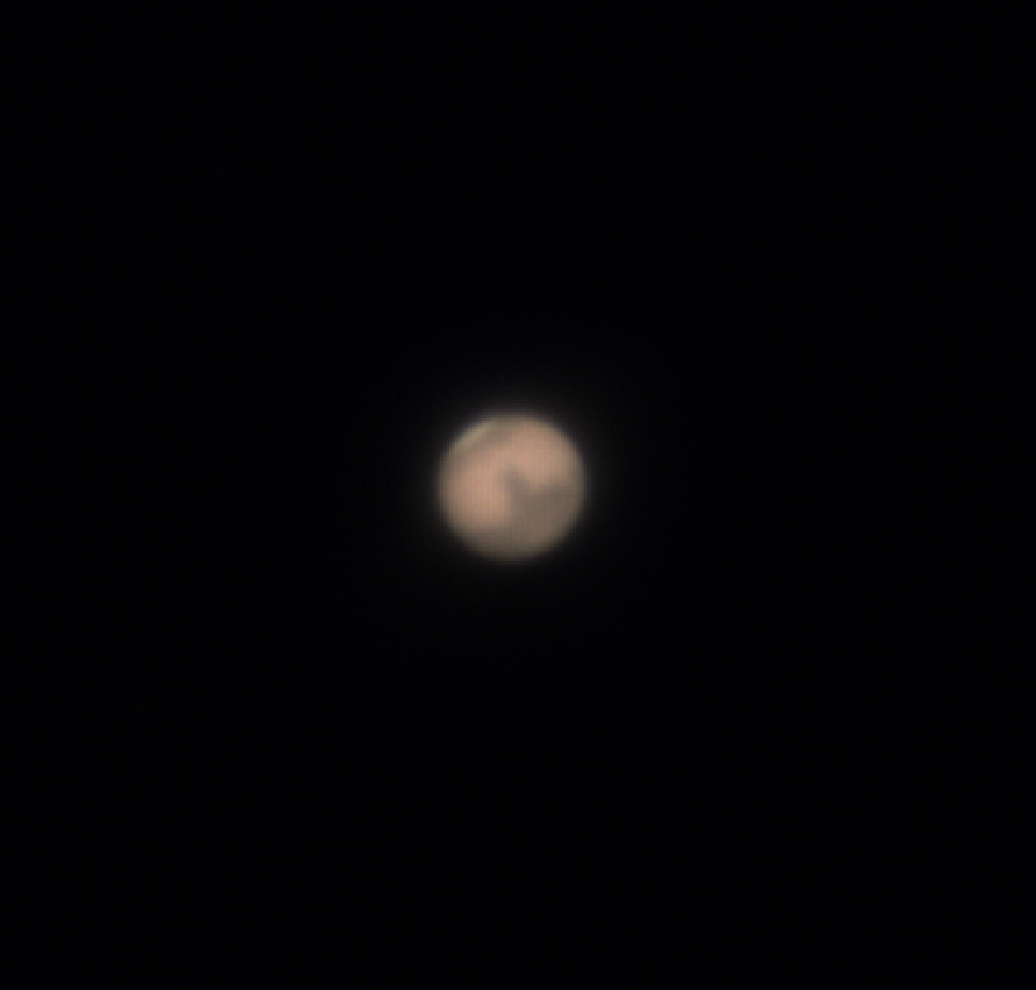 Mars shining bright just two days after opposition in 2025.