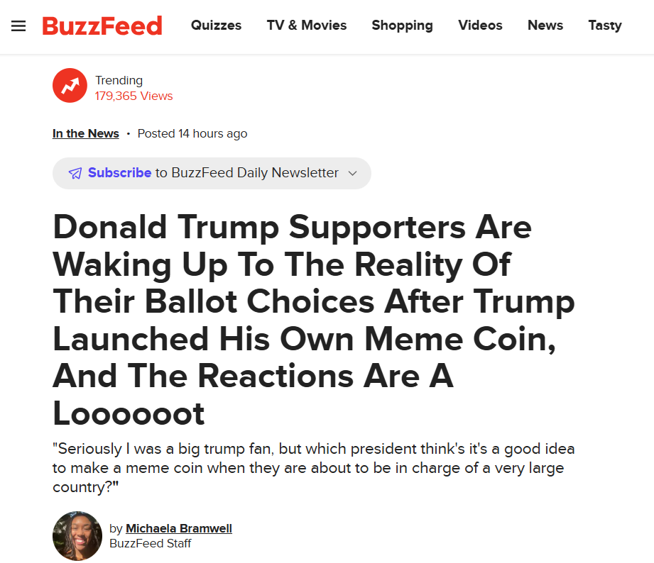 Some MAGA supporters are finally realizing the consequences of their voting choices after the orange buffoon introduces his own Meme Coin...