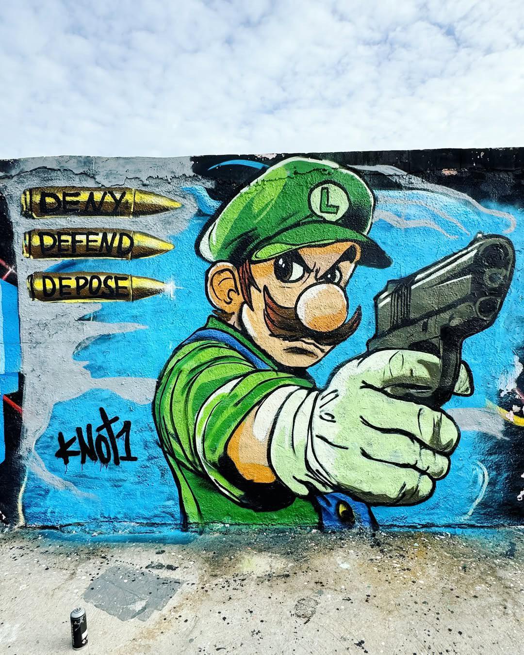 Stunning Luigi Mural Spotted in Varna, Bulgaria