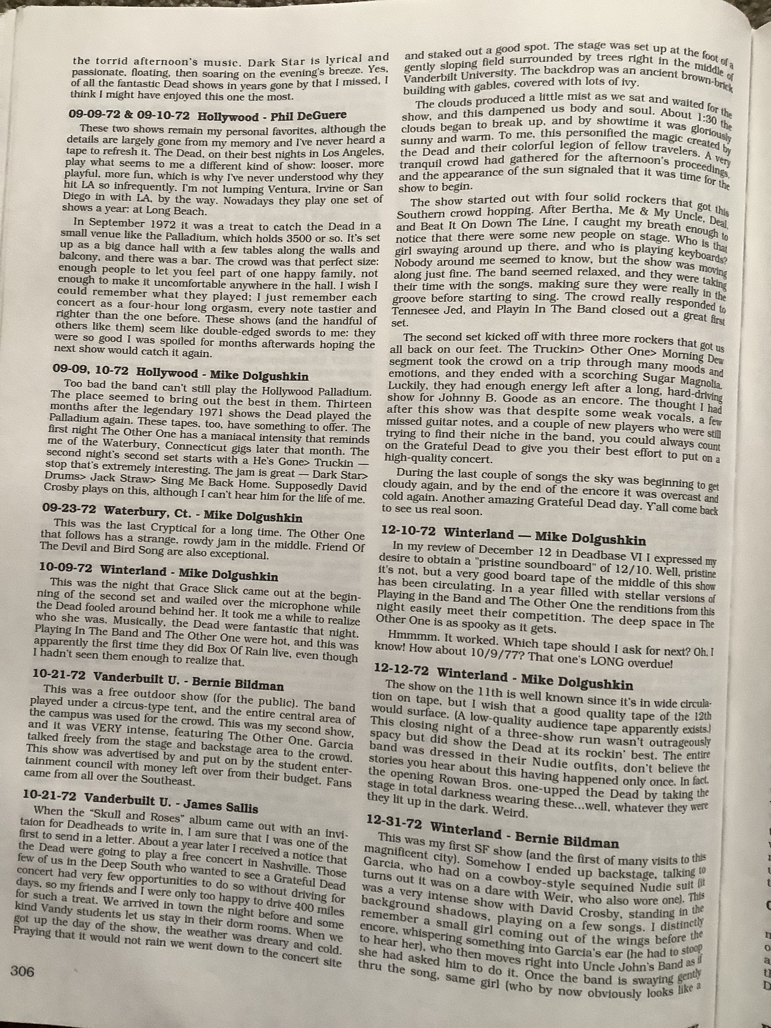 A Glimpse into History: John W. Scott's Review of the Grateful Dead's 1972 Veneta Show