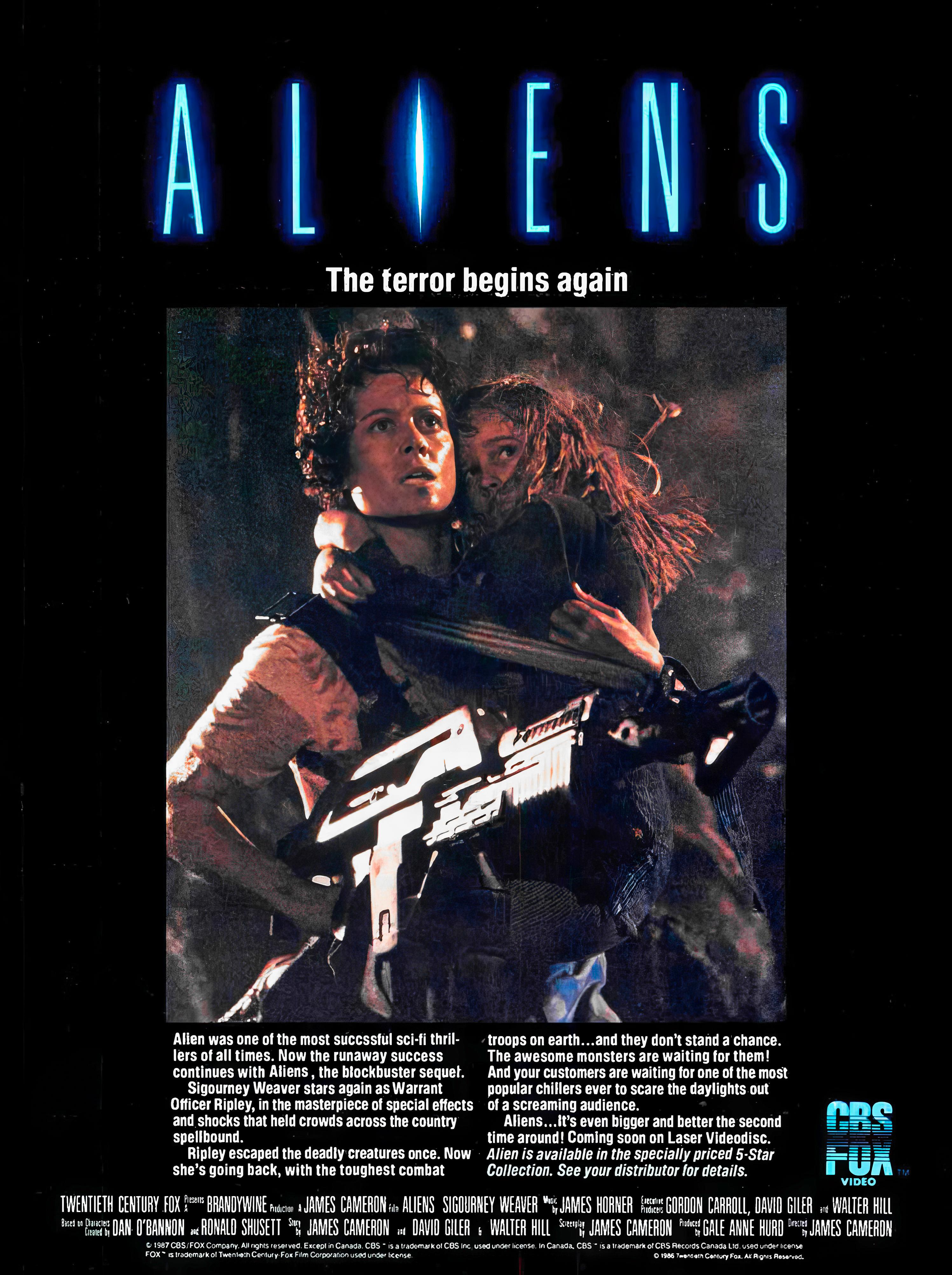 Blast from the Past: Aliens Home Video Advertisement from 1987