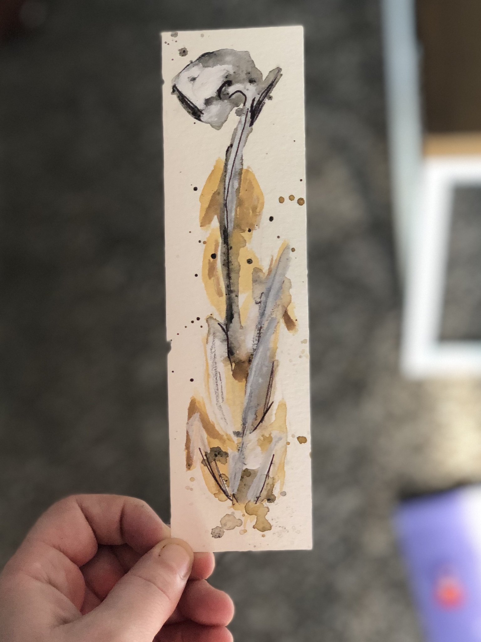 Creative Corner: Abstract Milkweed Bookmark Design
