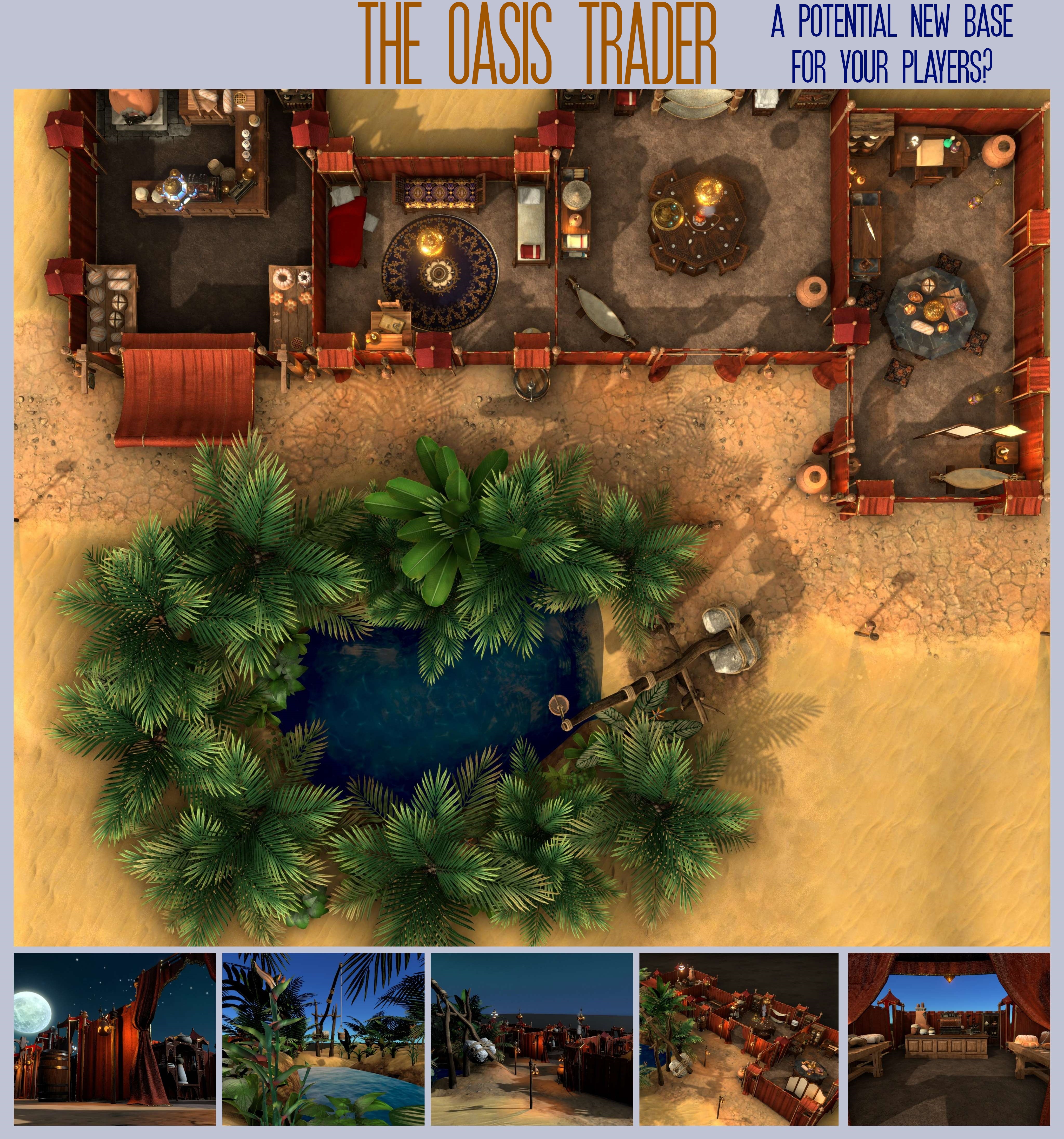 Discover The Oasis Trader: Your Source for Free DnD and TTRPG Settlement Maps