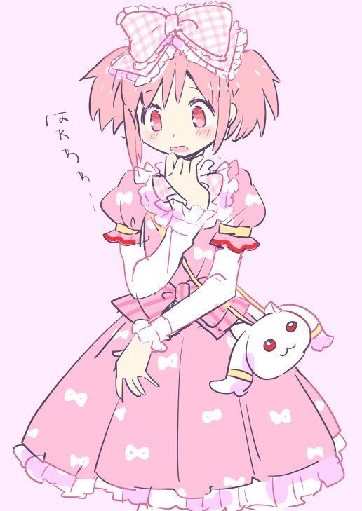 Madoka Kaname rocking an adorable pastel dress!