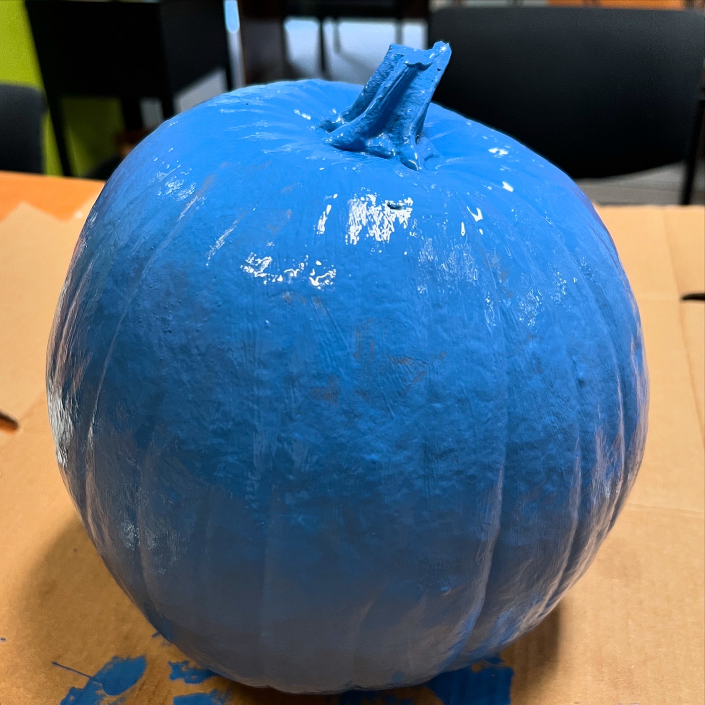 Today, I Turned a Pumpkin Blue!