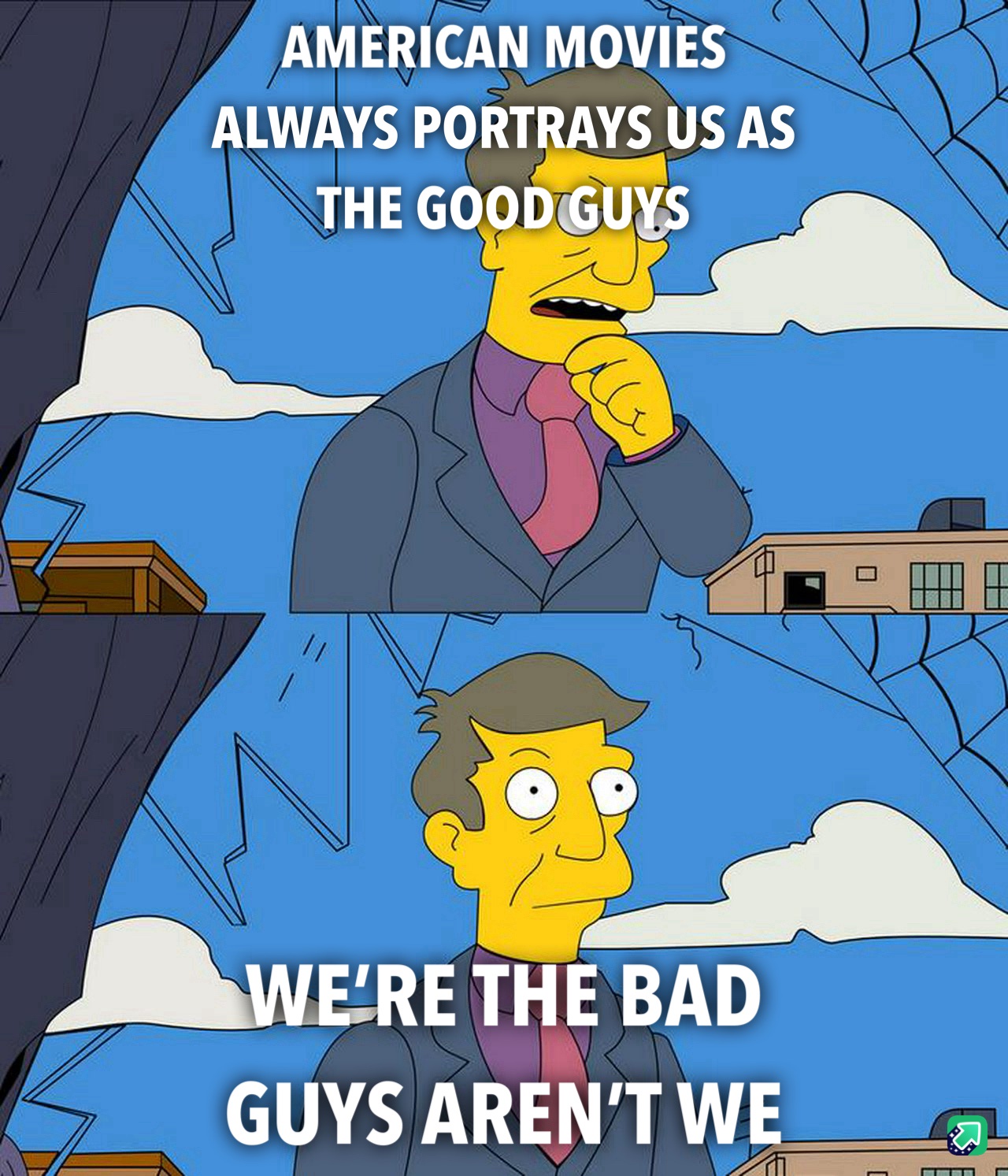 Only in films does America almost get it right.