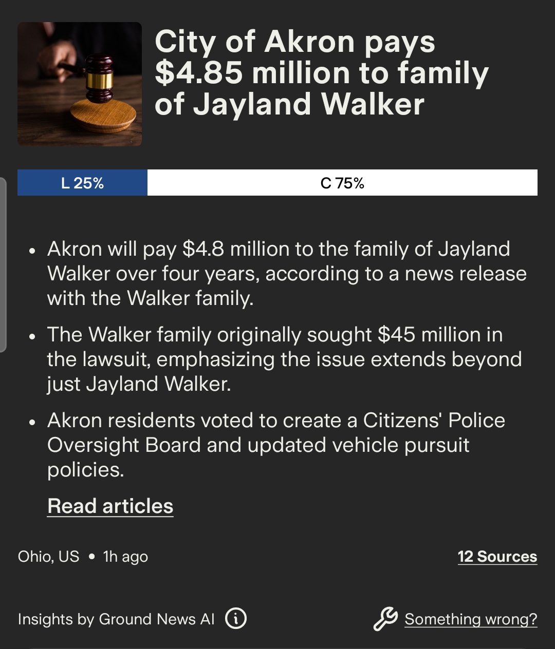 Akron, OH might be a bit safer now; only time will reveal the truth.
